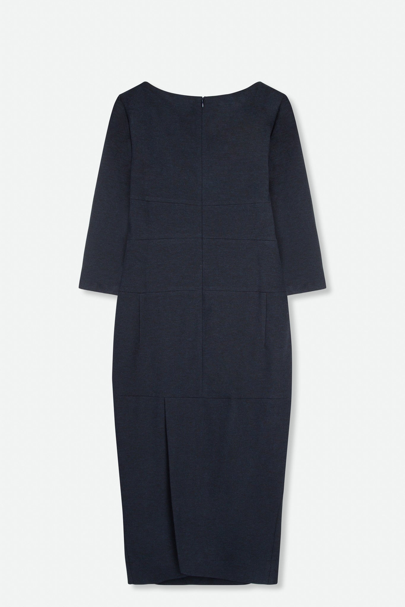 CLARE 3/4 SLEEVE WIDE NECK DRESS IN PONTE KNIT - Jarbo