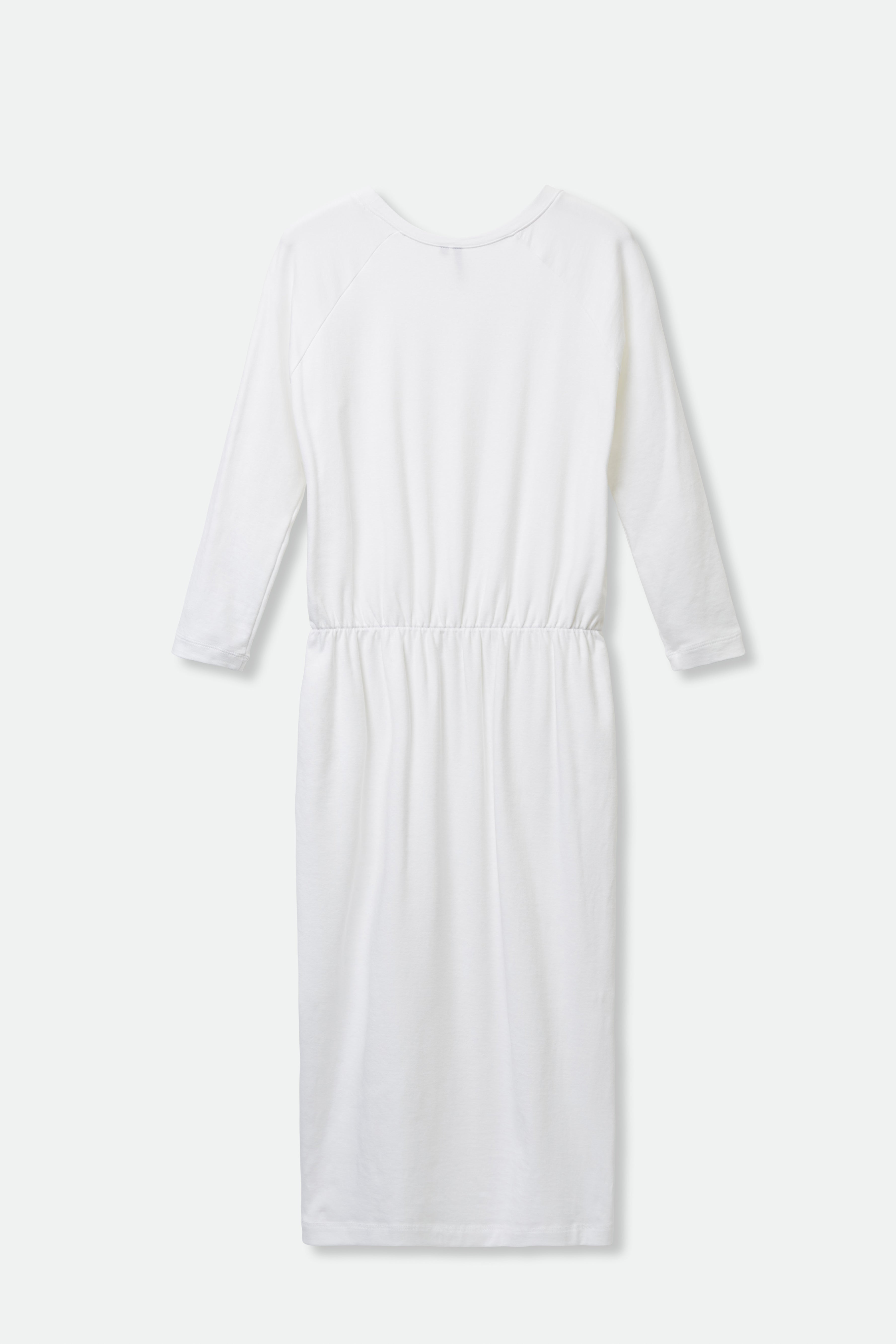 DAKOTA OPEN NECK RAGLAN SLEEVE DRESS IN PIMA COTTON STRETCH - Jarbo