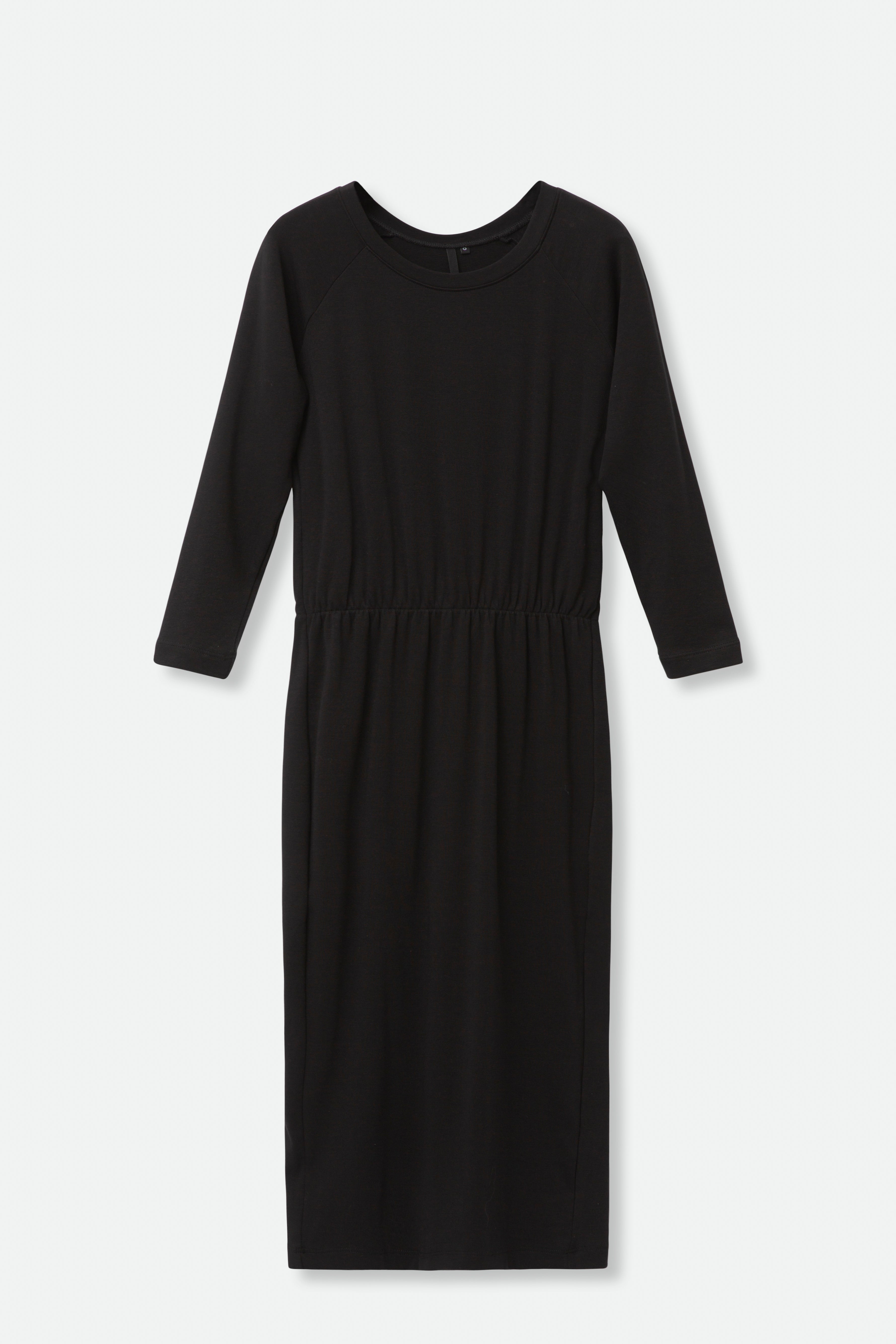 DAKOTA OPEN NECK RAGLAN SLEEVE DRESS IN PIMA COTTON STRETCH - Jarbo