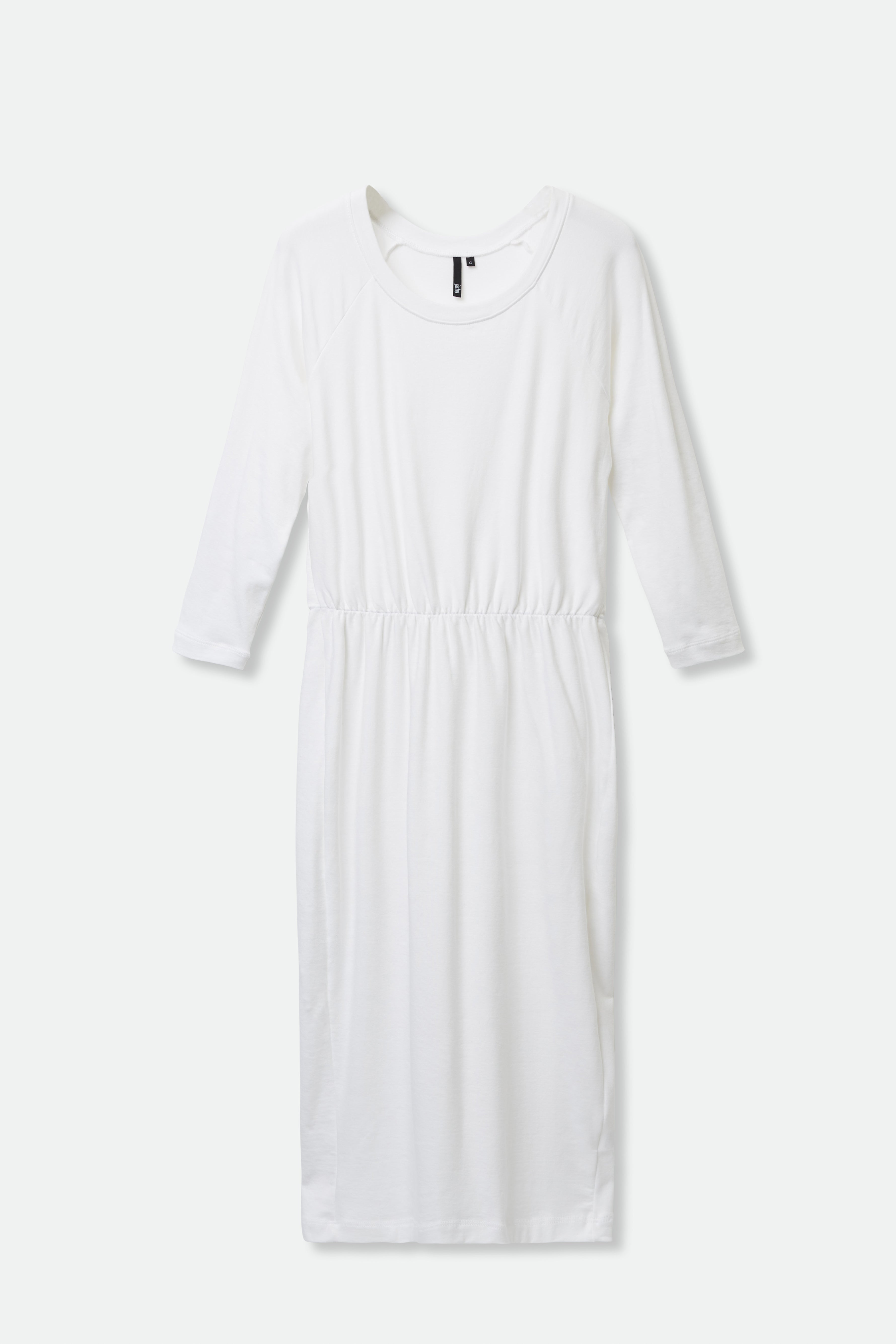 DAKOTA OPEN NECK RAGLAN SLEEVE DRESS IN PIMA COTTON STRETCH - Jarbo