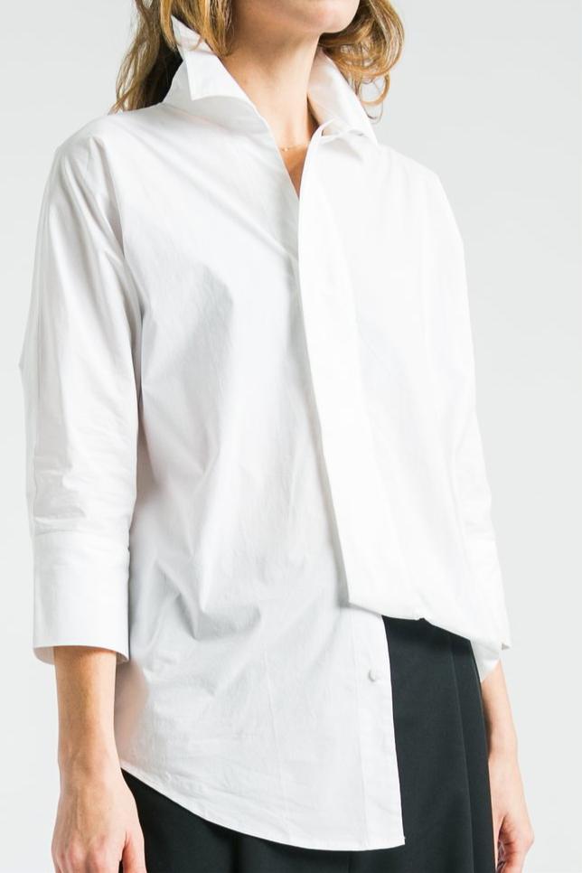 DOLMAN SLEEVE SHIRT IN COTTON POPLIN STRETCH - Jarbo