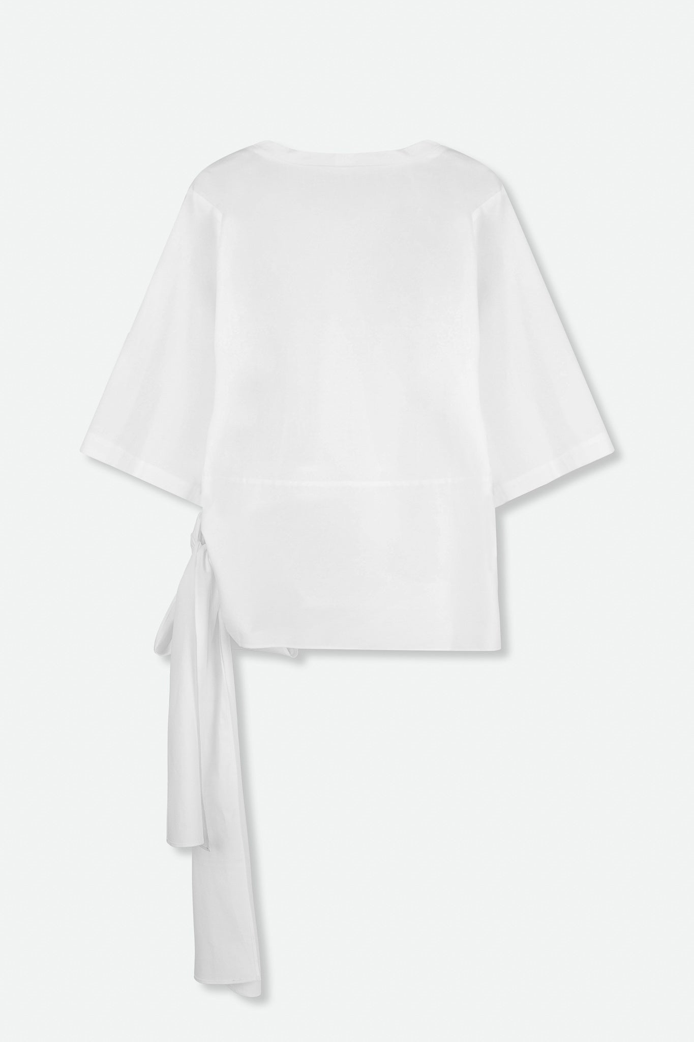ELNORA TOP IN ITALIAN STRETCH COTTON WHITE - Jarbo