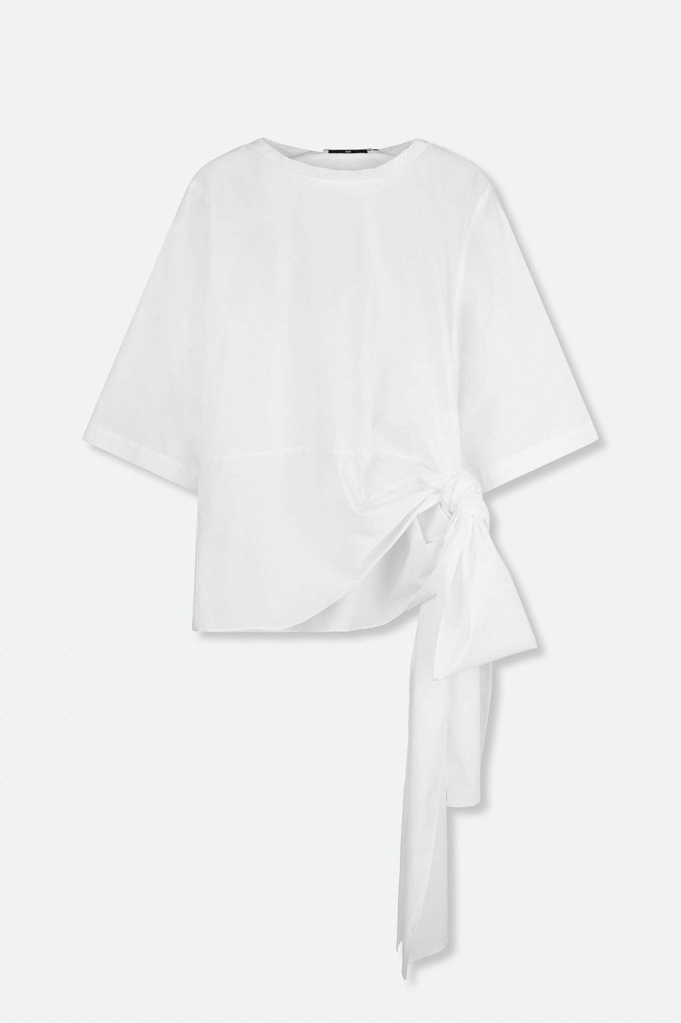 ELNORA TOP IN ITALIAN STRETCH COTTON WHITE - Jarbo