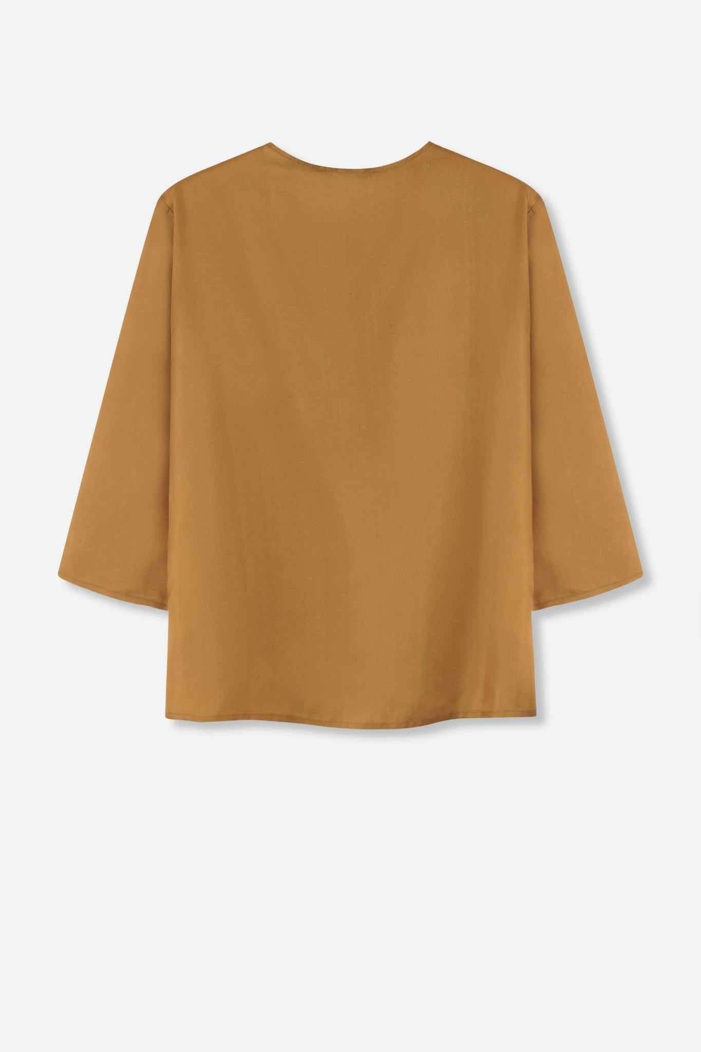 FIORA FRONT SEAM SHIRT IN SILK TWILL COPPER - Jarbo