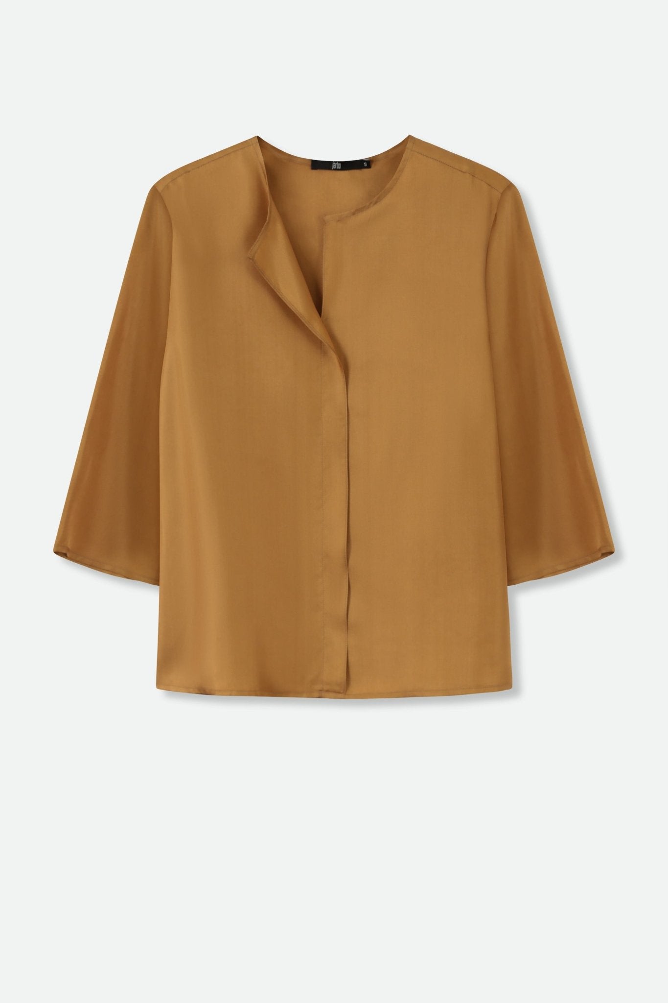FIORA FRONT SEAM SHIRT IN SILK TWILL COPPER - Jarbo