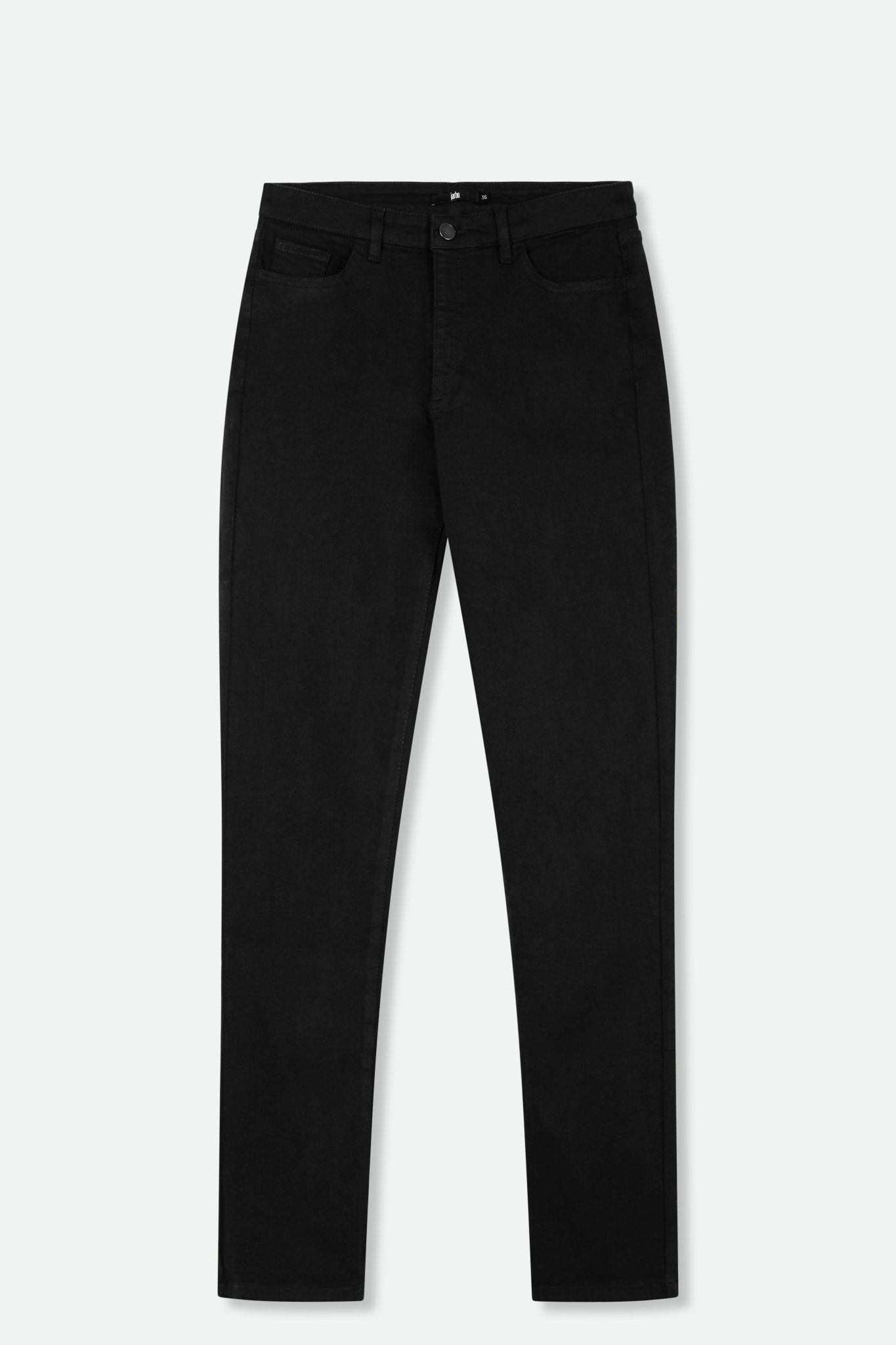 FIVE POCKET GARMENT DYE IN STRETCH DENIM IN BLACK - Jarbo