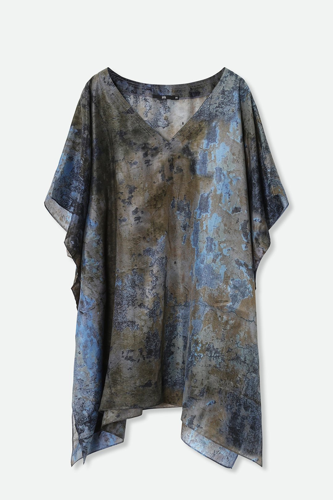 FREYA SILK KAFTAN IN PRINTED ITALIAN SILK VOILE WINDOW SILL - Jarbo