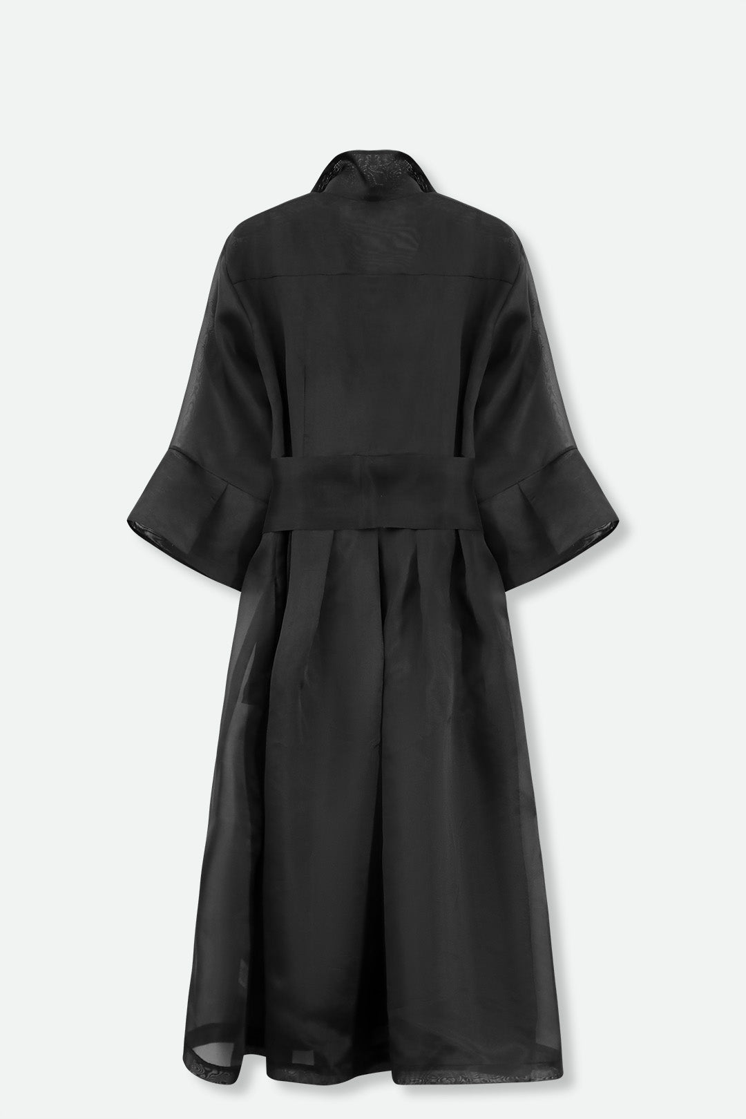GABRIELLE DRESS IN SILK ORGANZA BLACK - Jarbo