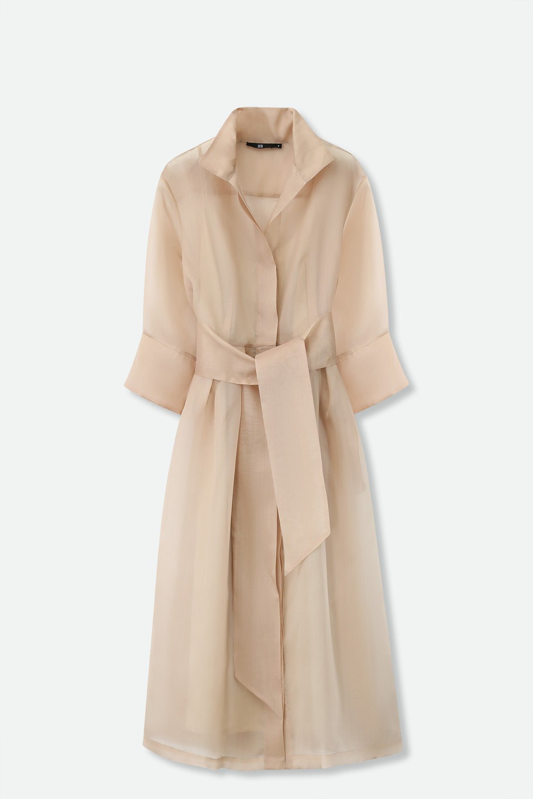 GABRIELLE DRESS IN SILK ORGANZA CHAMPAGNE - Jarbo