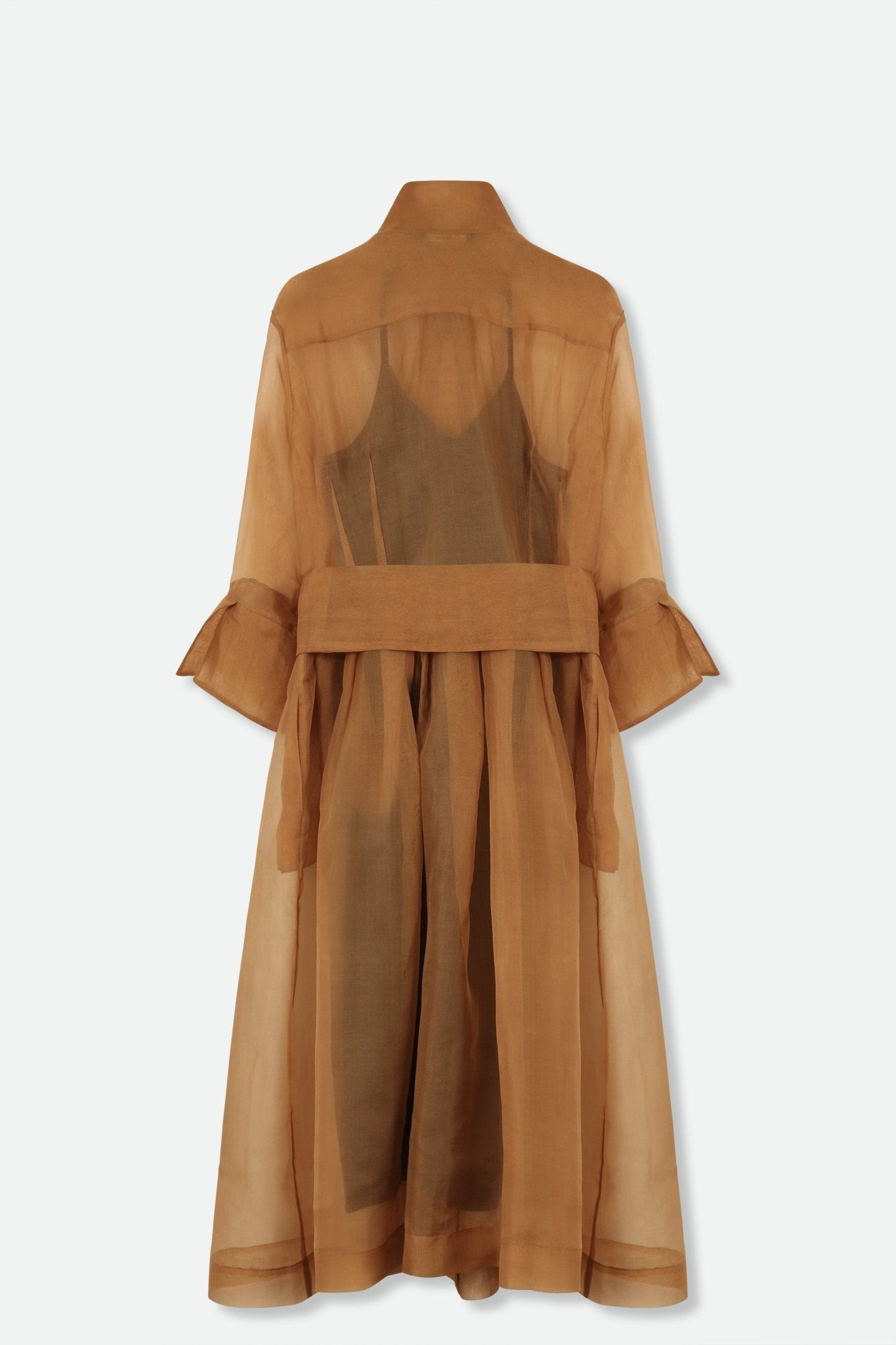 GABRIELLE DRESS IN SILK ORGANZA IN COPPER - Jarbo