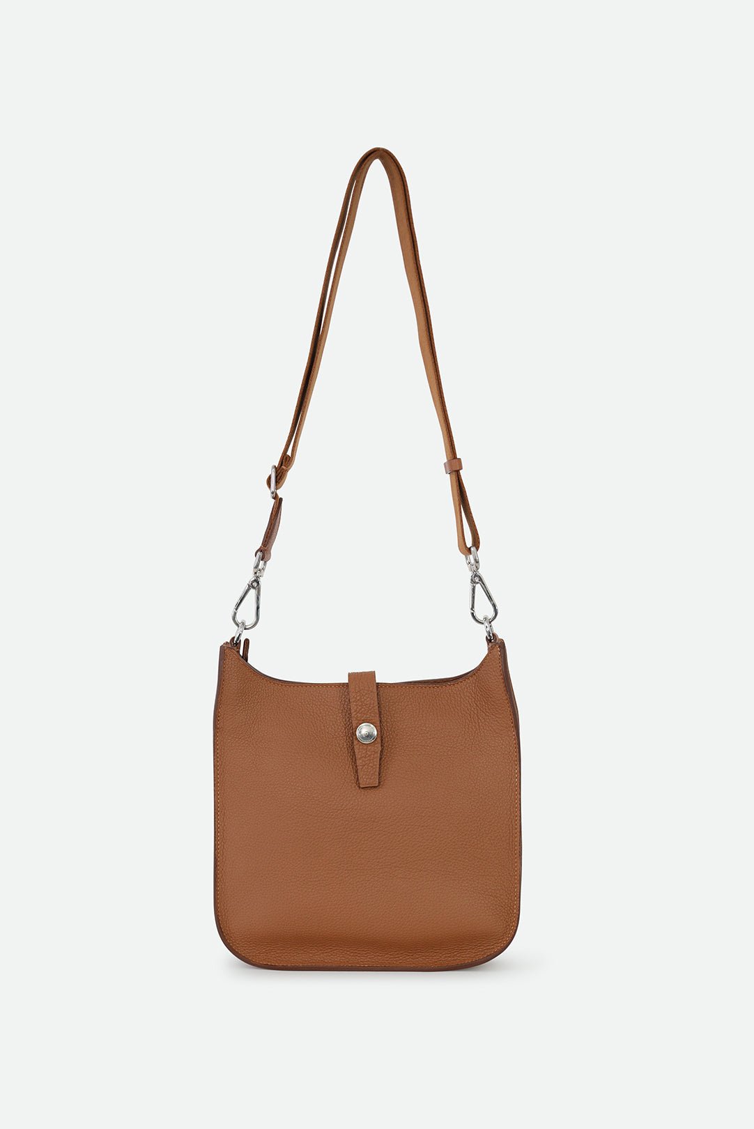 GIA ITALIAN LEATHER CROSSBODY BAG IN COGNAC - Jarbo