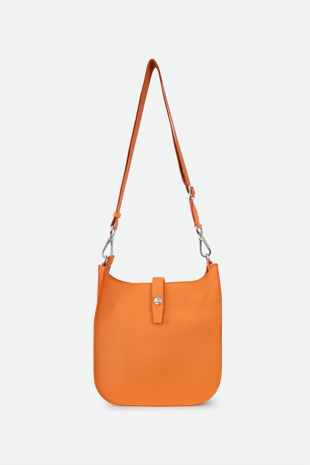 orange leather cross body bag