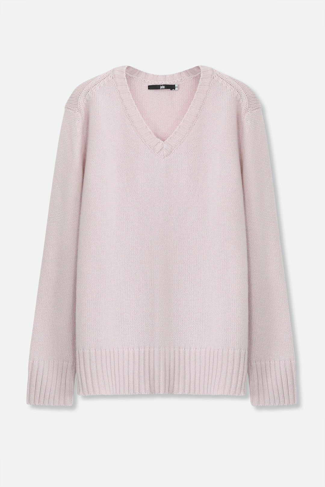 INVERNESS V NECK SWEATER IN CASHMERE MERINO 4 PLY KNIT - Jarbo