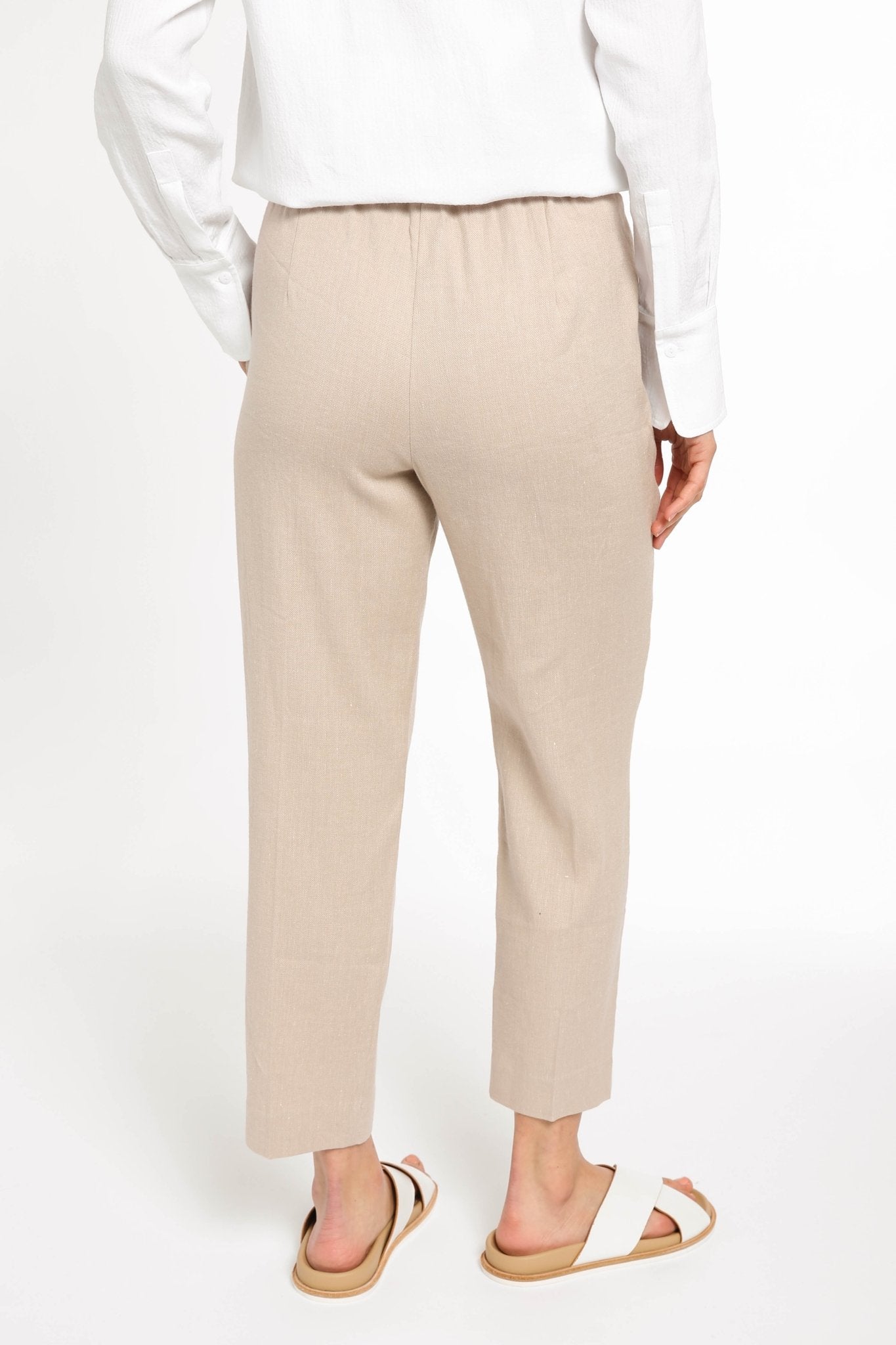 JANICE PANT IN LINEN-COTTON STRETCH - Jarbo