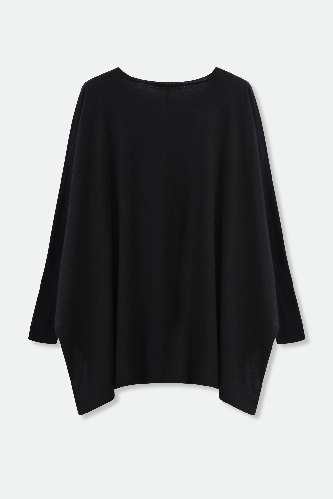 LENA LONG SLEEVE V-NECK PONCHO IN PIMA COTTON KNIT - Jarbo