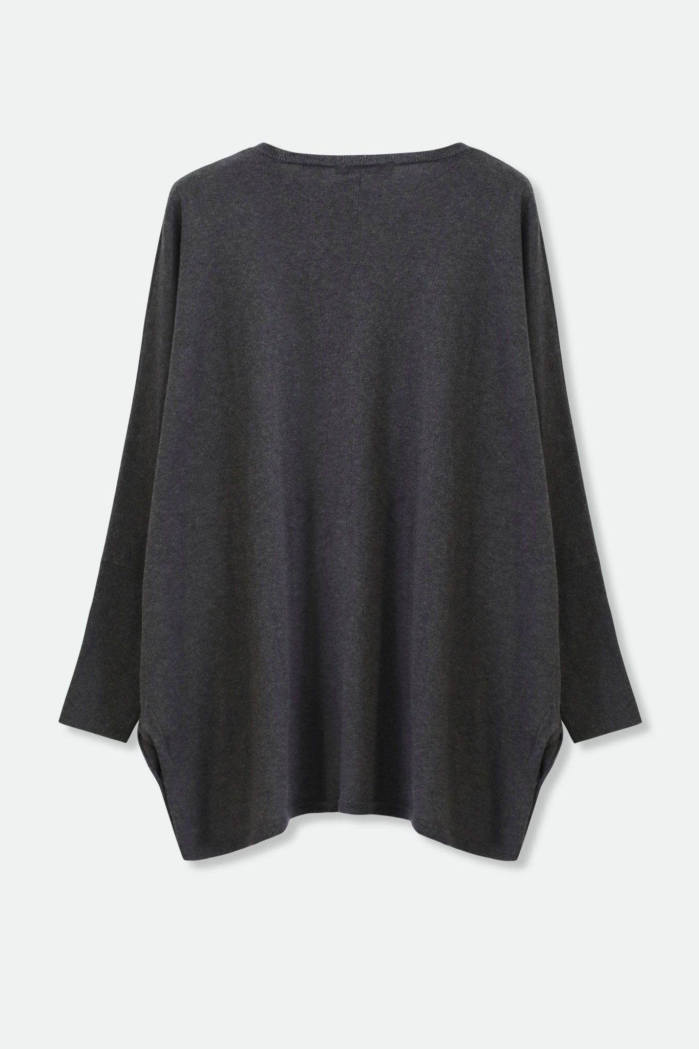 LENA LONG SLEEVE V-NECK PONCHO IN PIMA COTTON KNIT - Jarbo