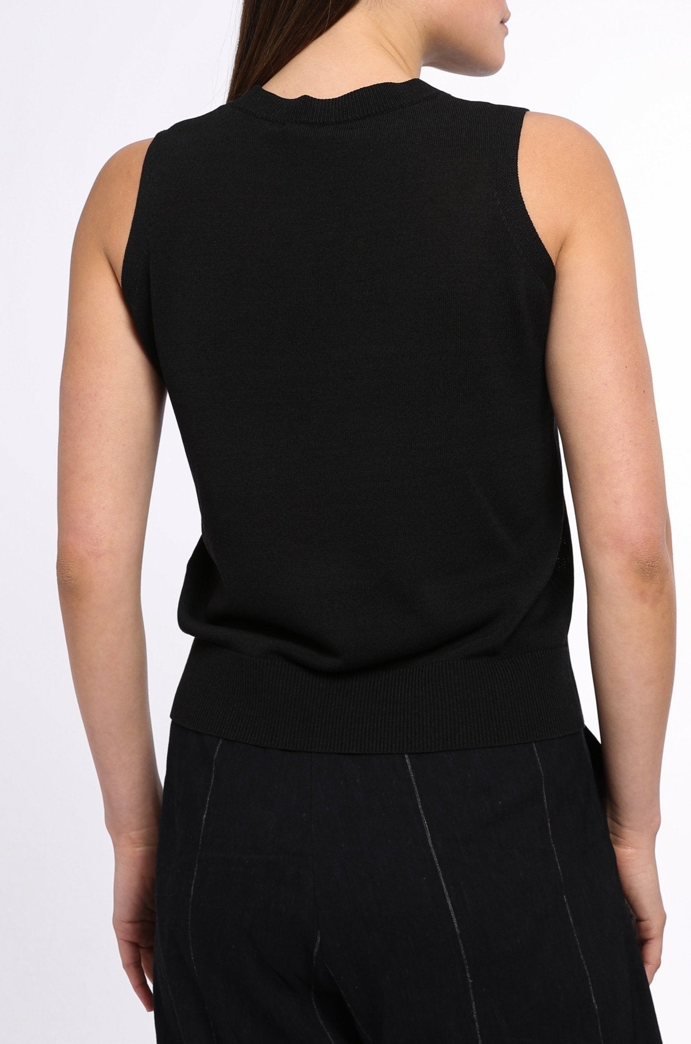 LIA SLEEVELESS CREW IN HIGH TWIST COTTON - Jarbo