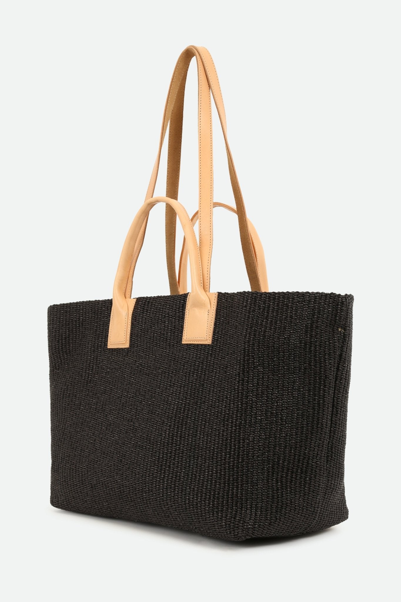 LISBON LARGE ITALIAN TOTE IN BLACK - Jarbo