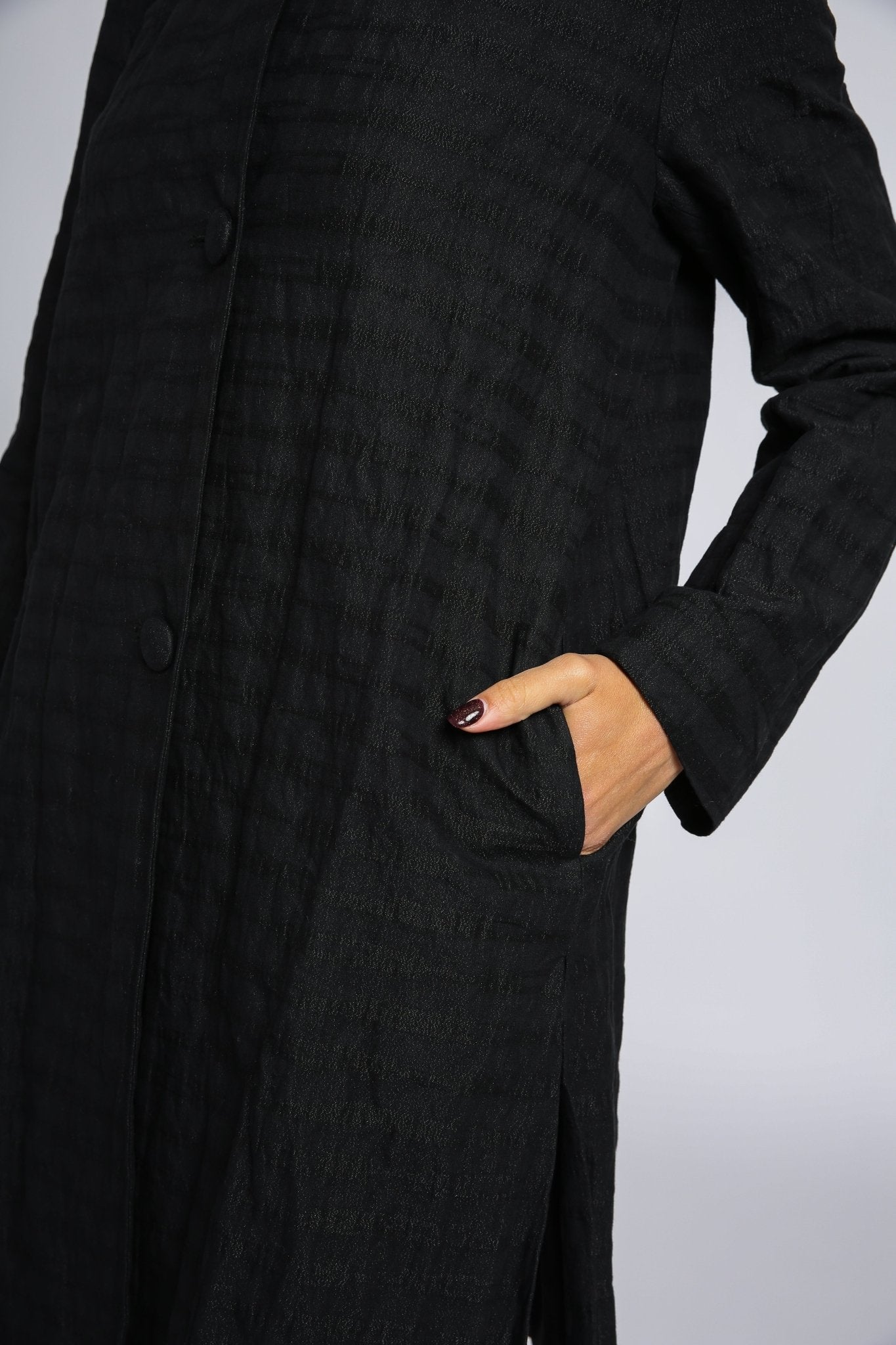 LONG JACKET IN COTTON JACQUARD - Jarbo