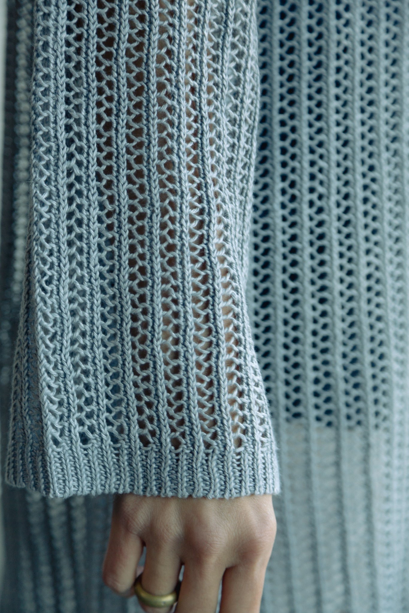 LONG LINE CARDIGAN IN OPEN ITALIAN LINEN KNIT - Jarbo