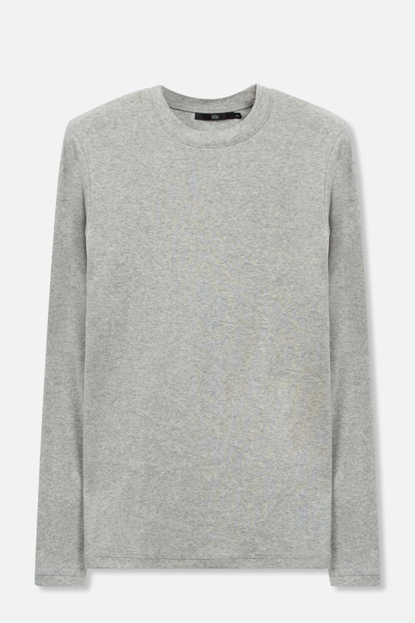 LONG SLEEVE CREW IN HEATHERED PIMA COTTON - Jarbo