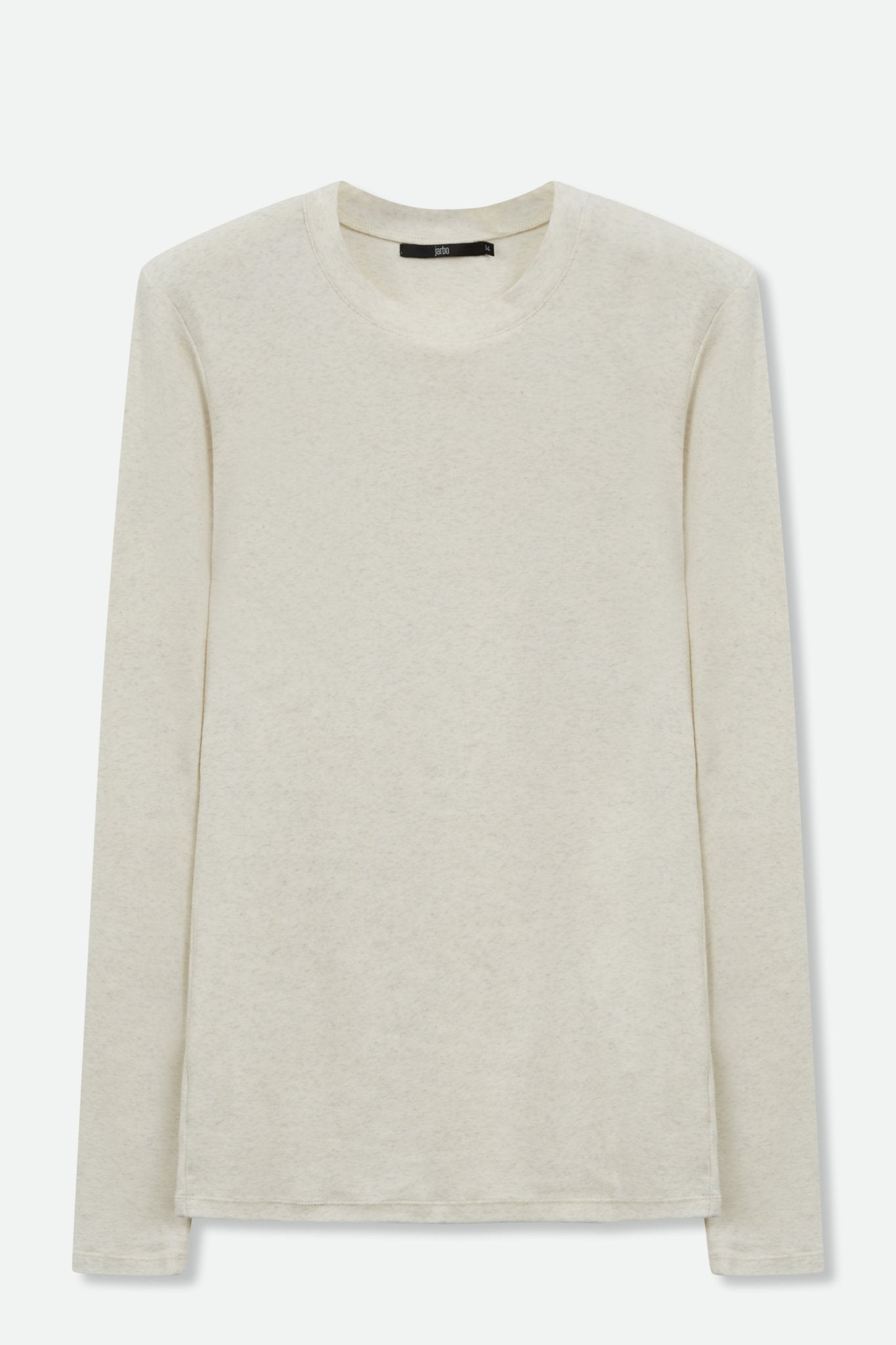 LONG SLEEVE CREW IN HEATHERED PIMA COTTON - Jarbo