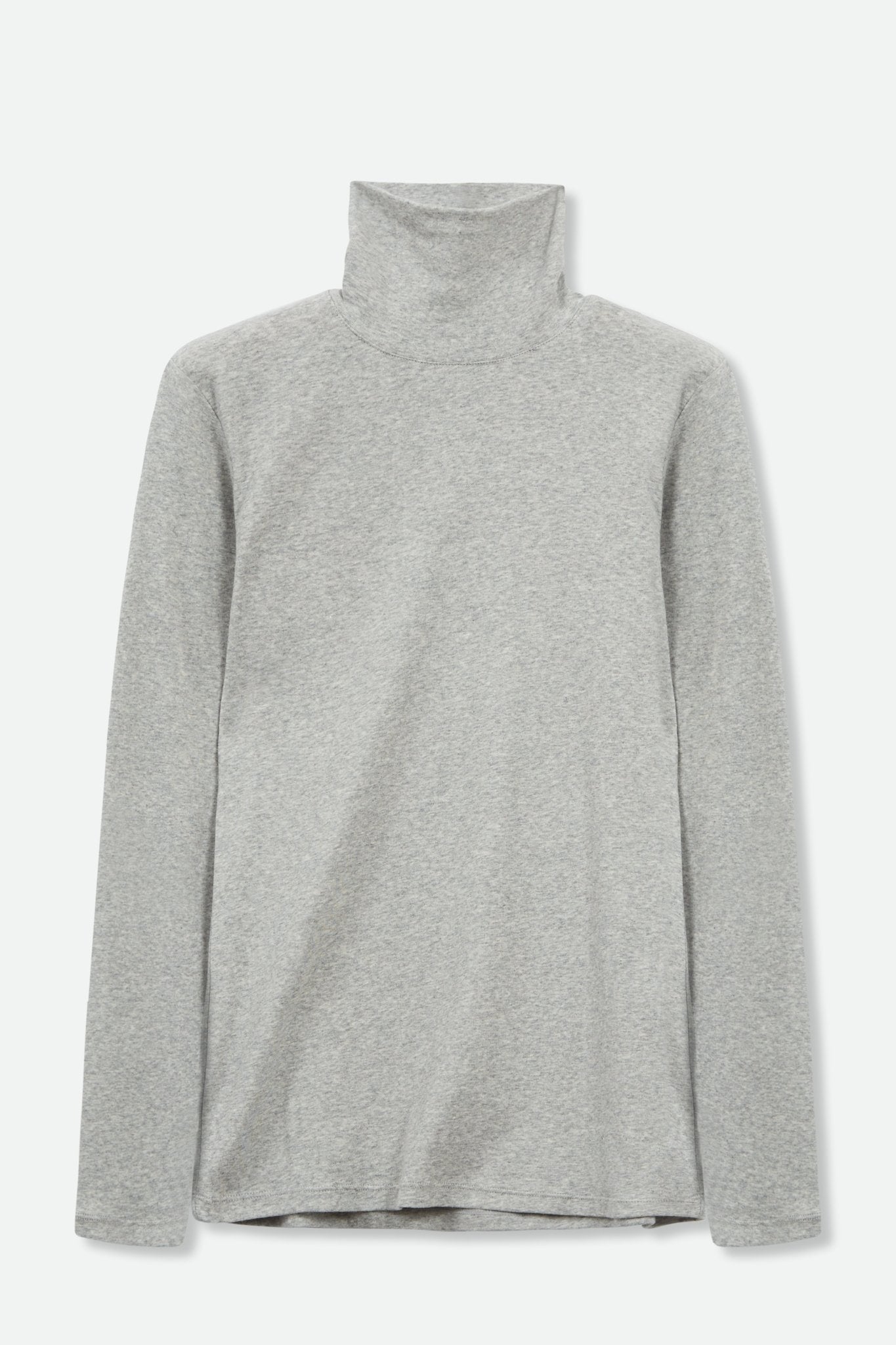 LONG SLEEVE HIGH NECK IN HEATHERED PIMA COTTON - Jarbo