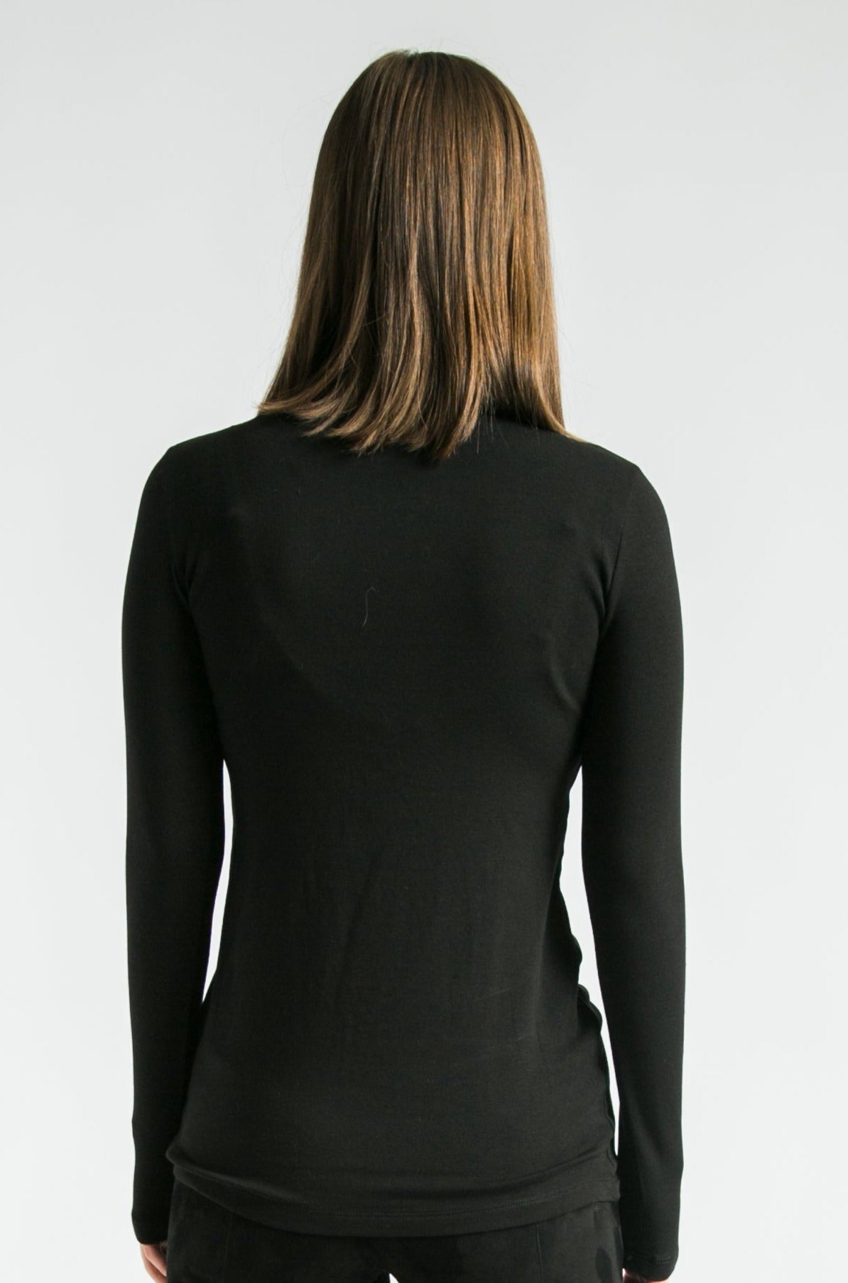 Long Sleeve High Neck In Pima Cotton - Final Few - Jarbo