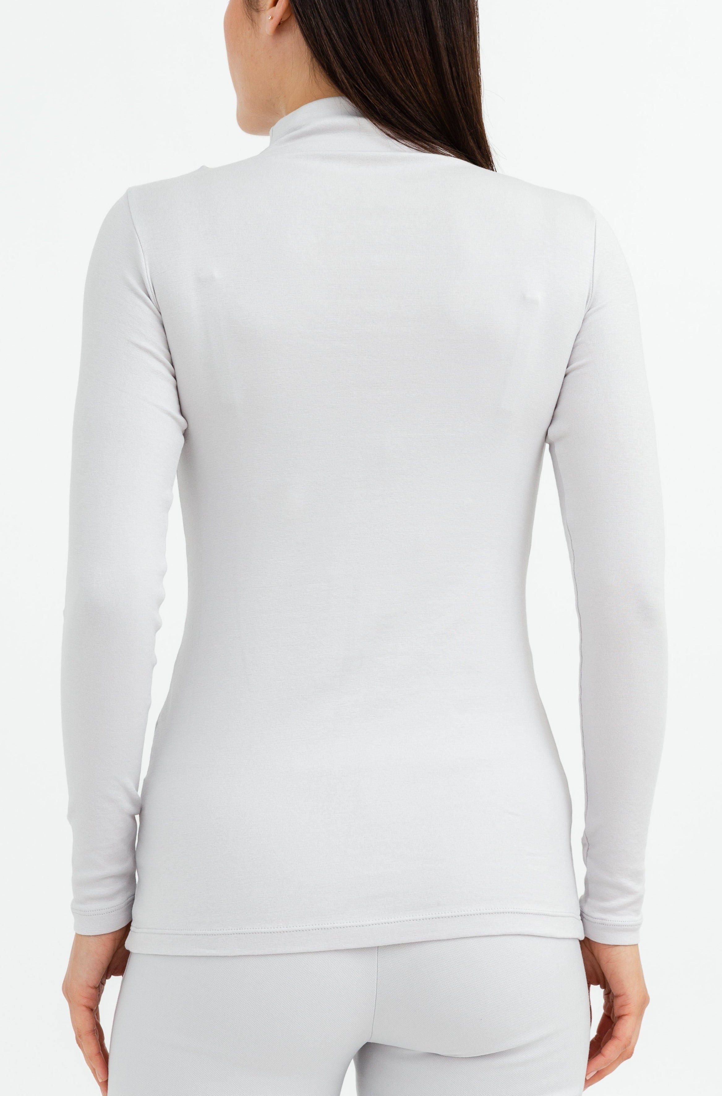 LONG SLEEVE HIGH NECK IN PIMA COTTON STRETCH - Jarbo