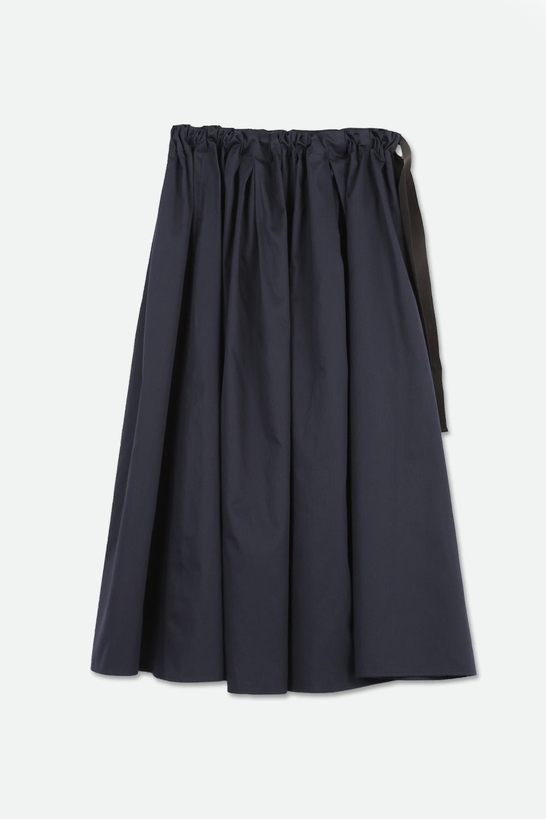 MAEVE ADJUSTABLE EASY DRAWSTRING SKIRT IN COTTON NAVY - Jarbo