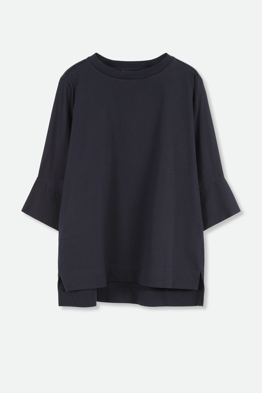 MANDA WIDE CUFF TOP IN ITALIAN JERSEY AND POPLIN COTTON - Jarbo