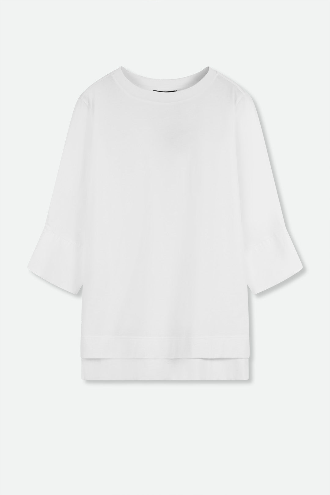 MANDA WIDE CUFF TOP IN ITALIAN JERSEY AND POPLIN COTTON - Jarbo