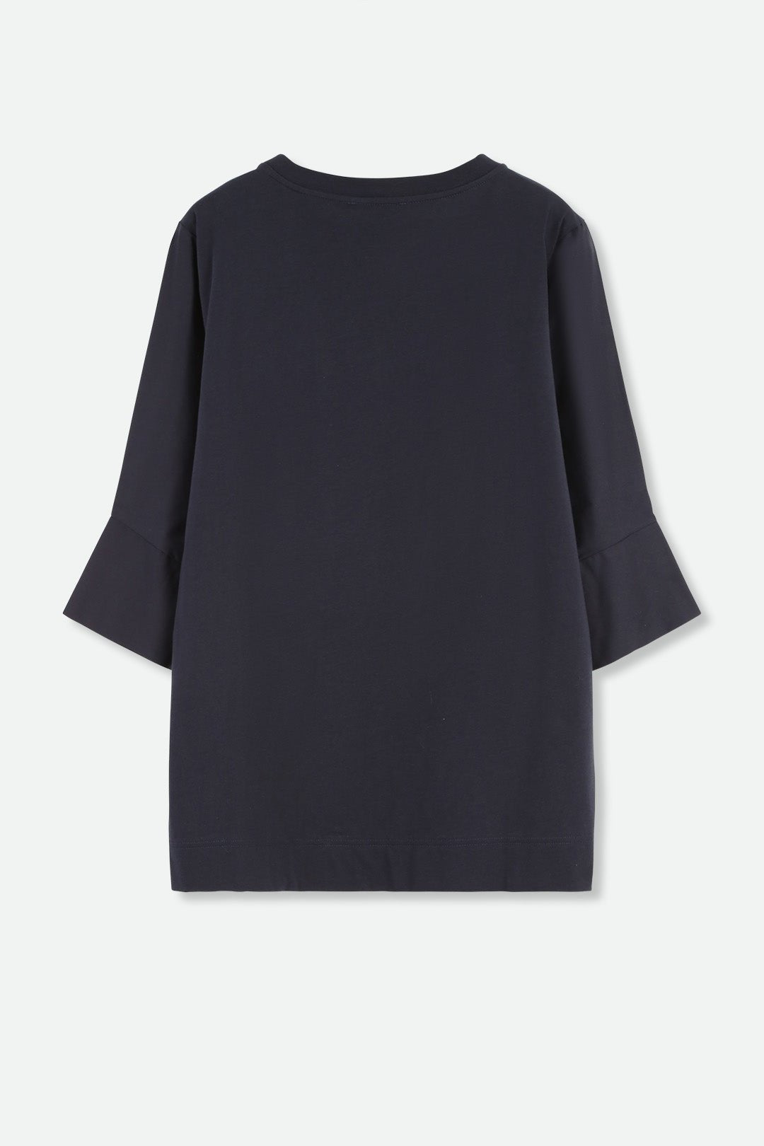 MANDA WIDE CUFF TOP IN ITALIAN JERSEY AND POPLIN COTTON - Jarbo