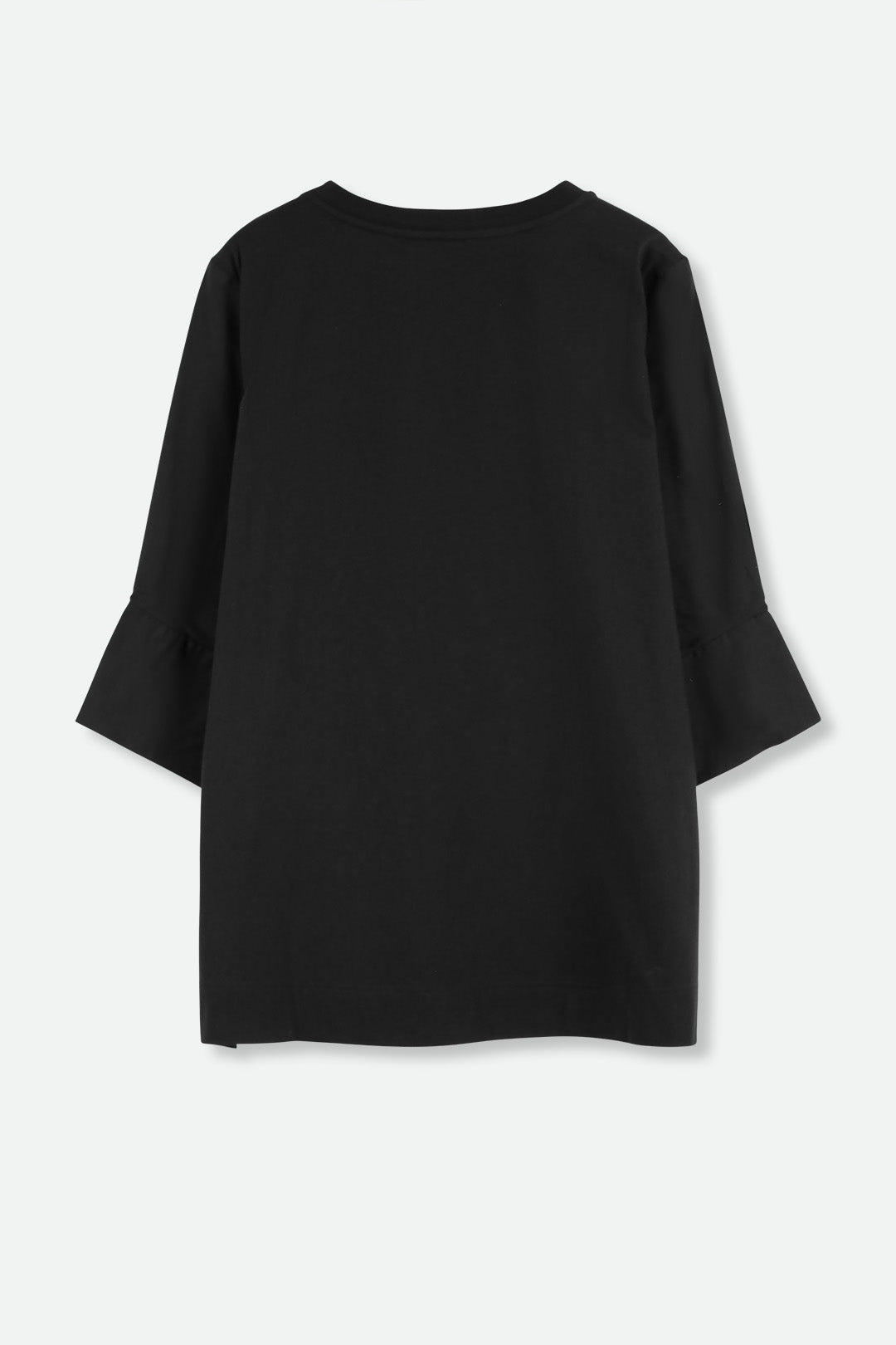 MANDA WIDE CUFF TOP IN ITALIAN JERSEY AND POPLIN COTTON - Jarbo