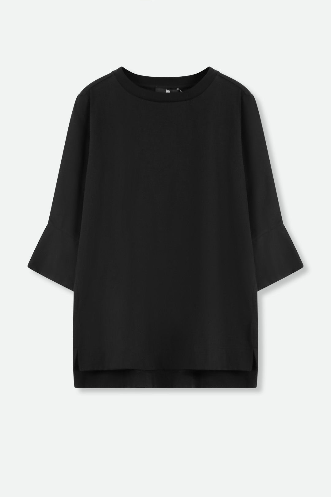 MANDA WIDE CUFF TOP IN ITALIAN JERSEY AND POPLIN COTTON - Jarbo