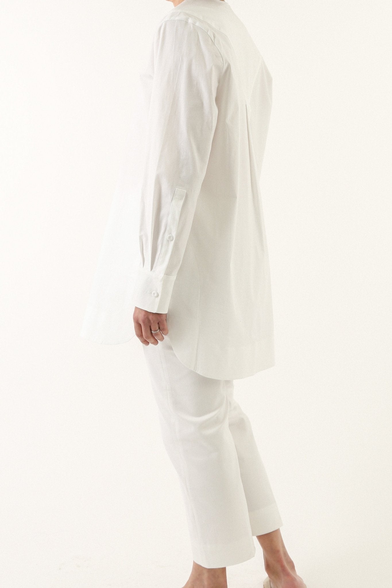 MARAKESH TUNIC SHIRT IN ITALIAN COTTON STRETCH - Jarbo