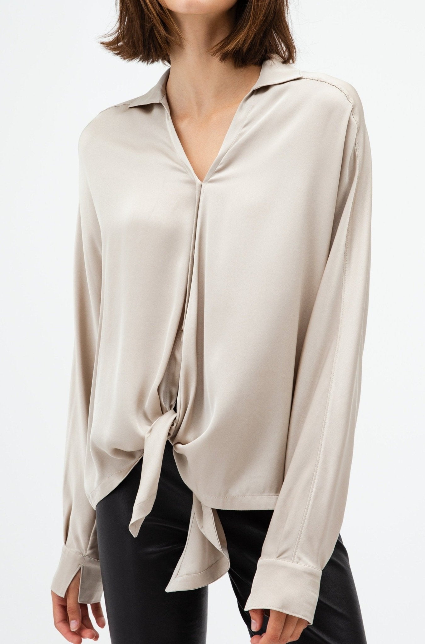MARIE BLOUSE IN STRETCH SILK GEORGETTE - Jarbo