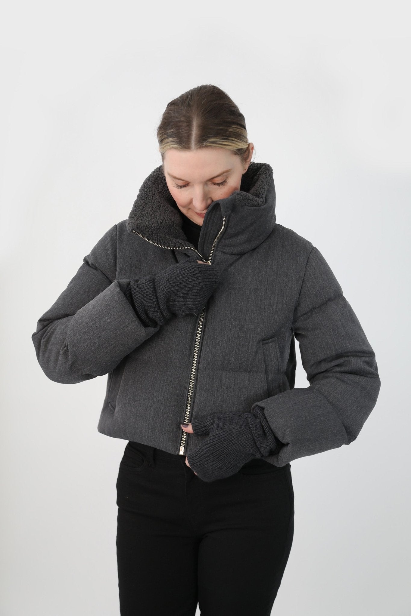 MERIBEL CROPPED COAT IN GOOSE DOWN - Jarbo