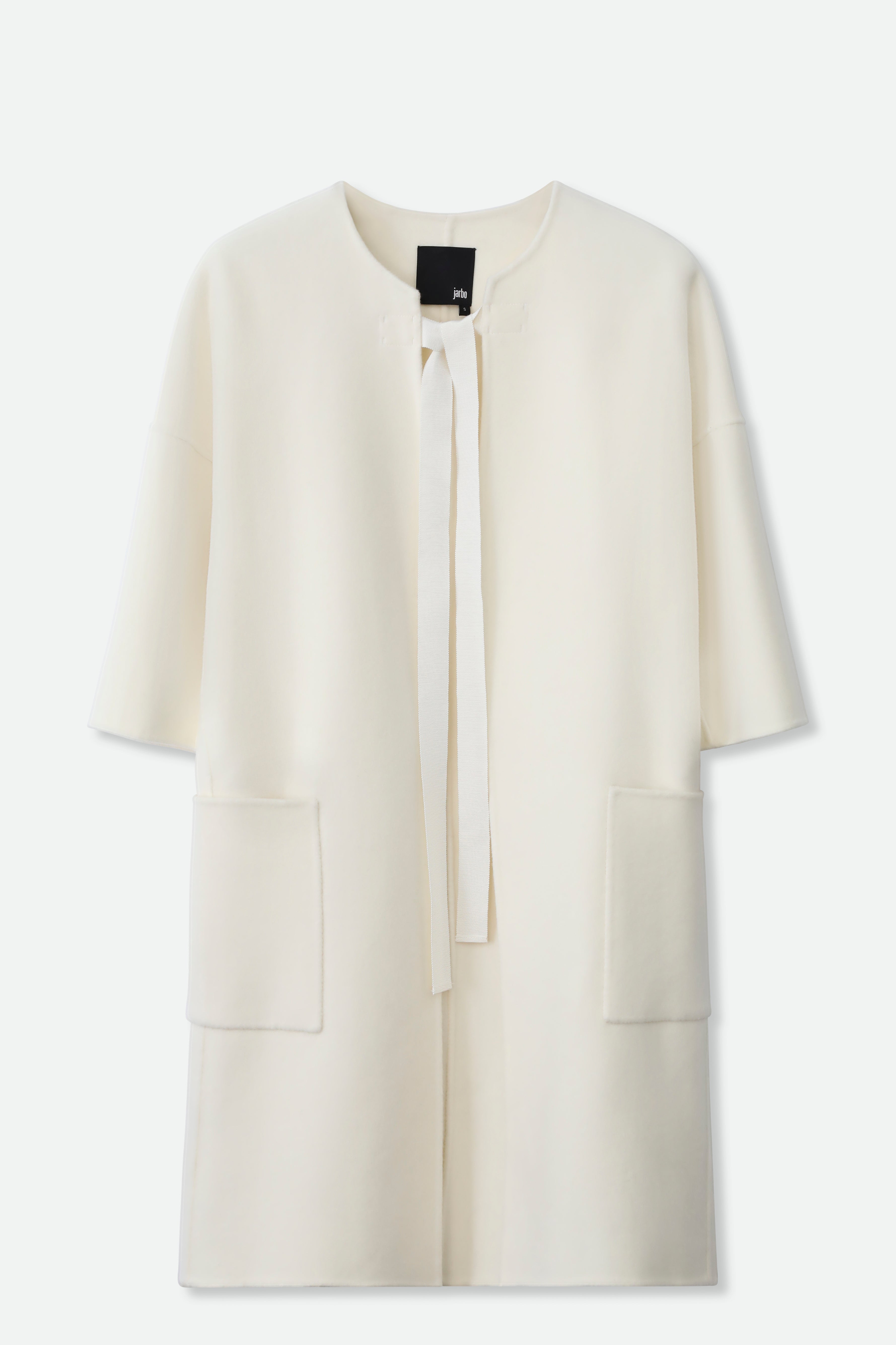 MONROE POCKET LONG COAT IN DOUBLE-FACE CASHMERE WOOL - Jarbo