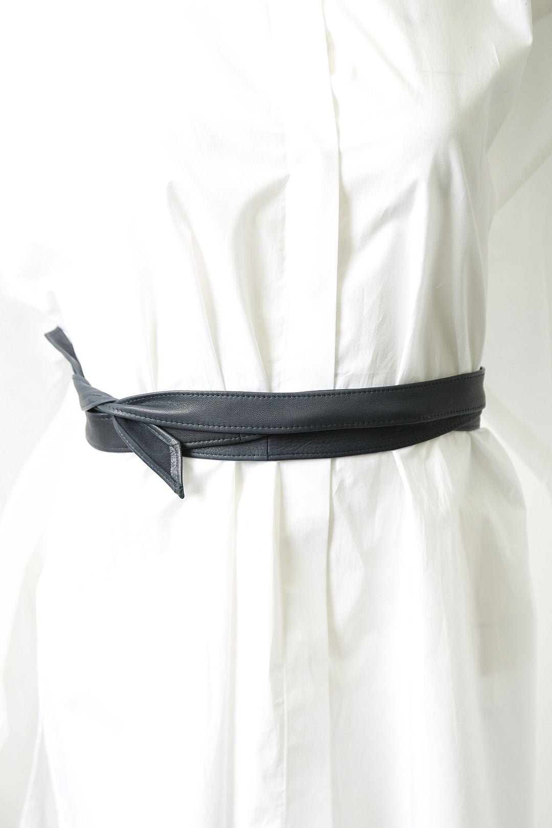 NIA NARROW TIE BELT IN FINE ITALIAN LEATHER - Jarbo