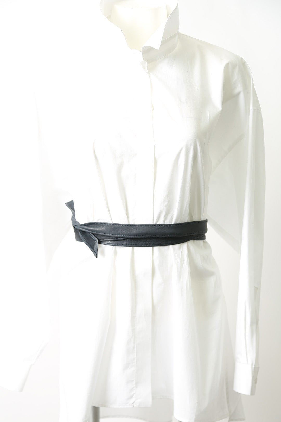 NIA NARROW TIE BELT IN FINE ITALIAN LEATHER - Jarbo