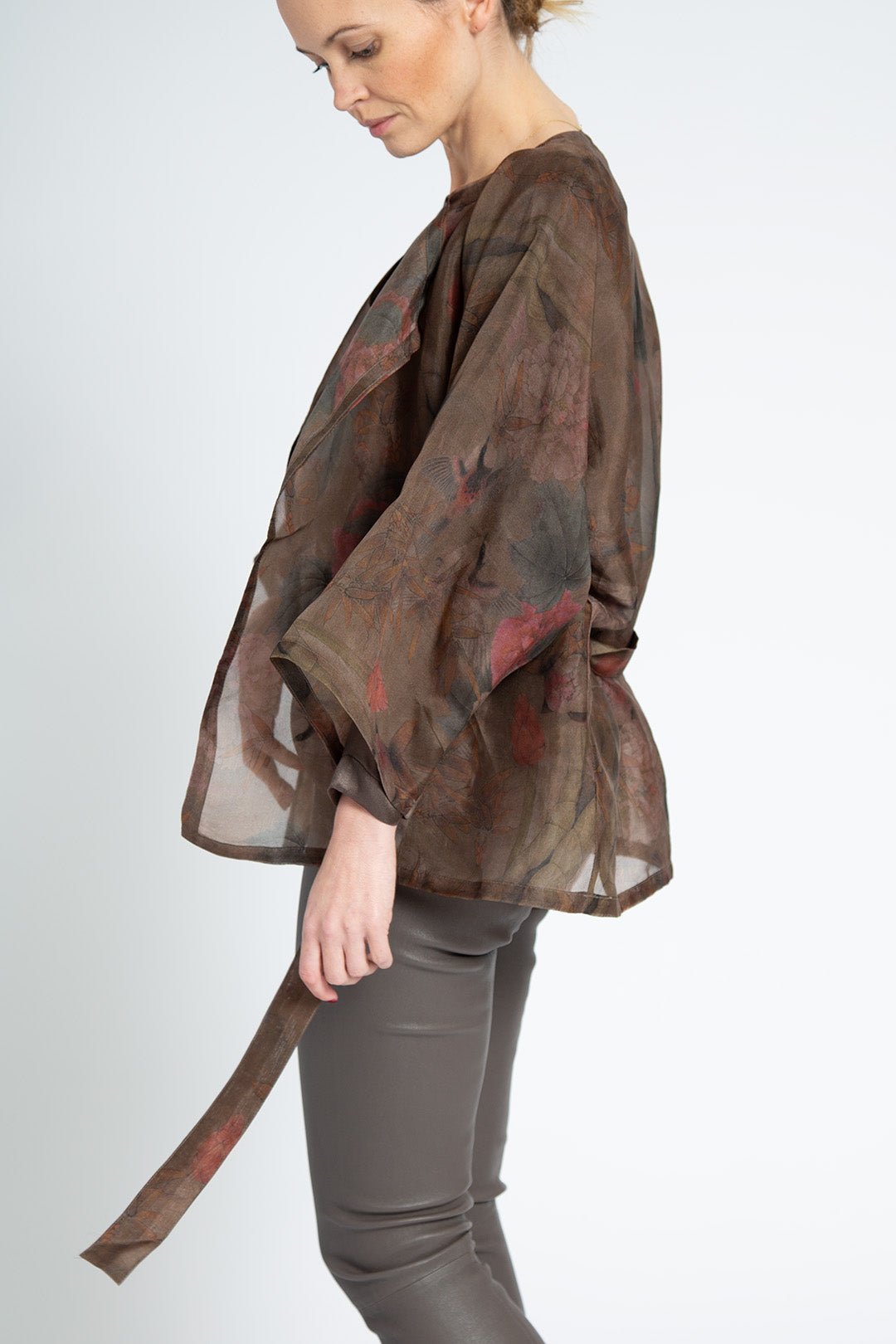 NIKKI COCOON BACK JACKET IN SILK ORGANZA - Jarbo