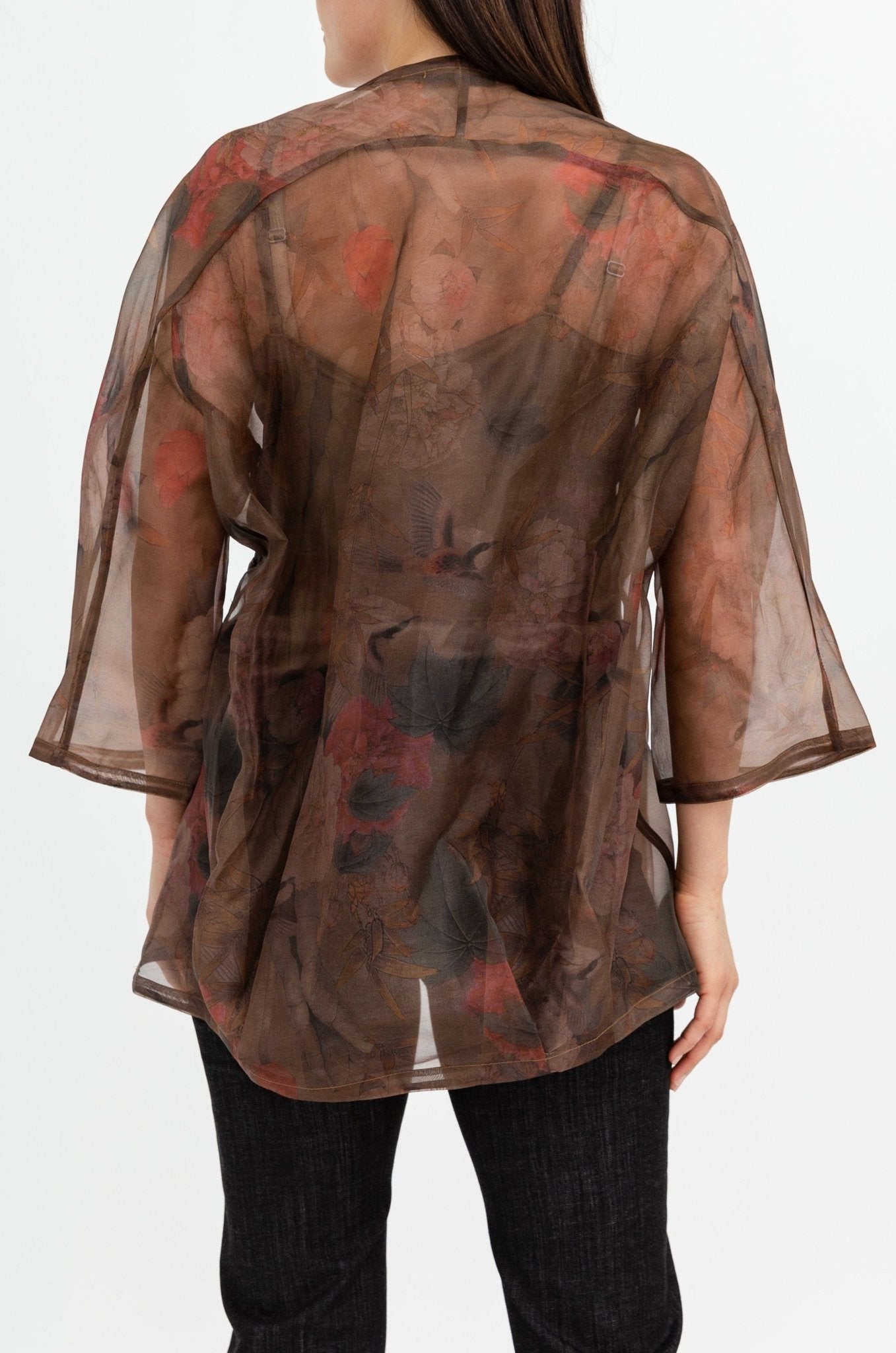 NIKKI COCOON BACK JACKET IN SILK ORGANZA - Jarbo