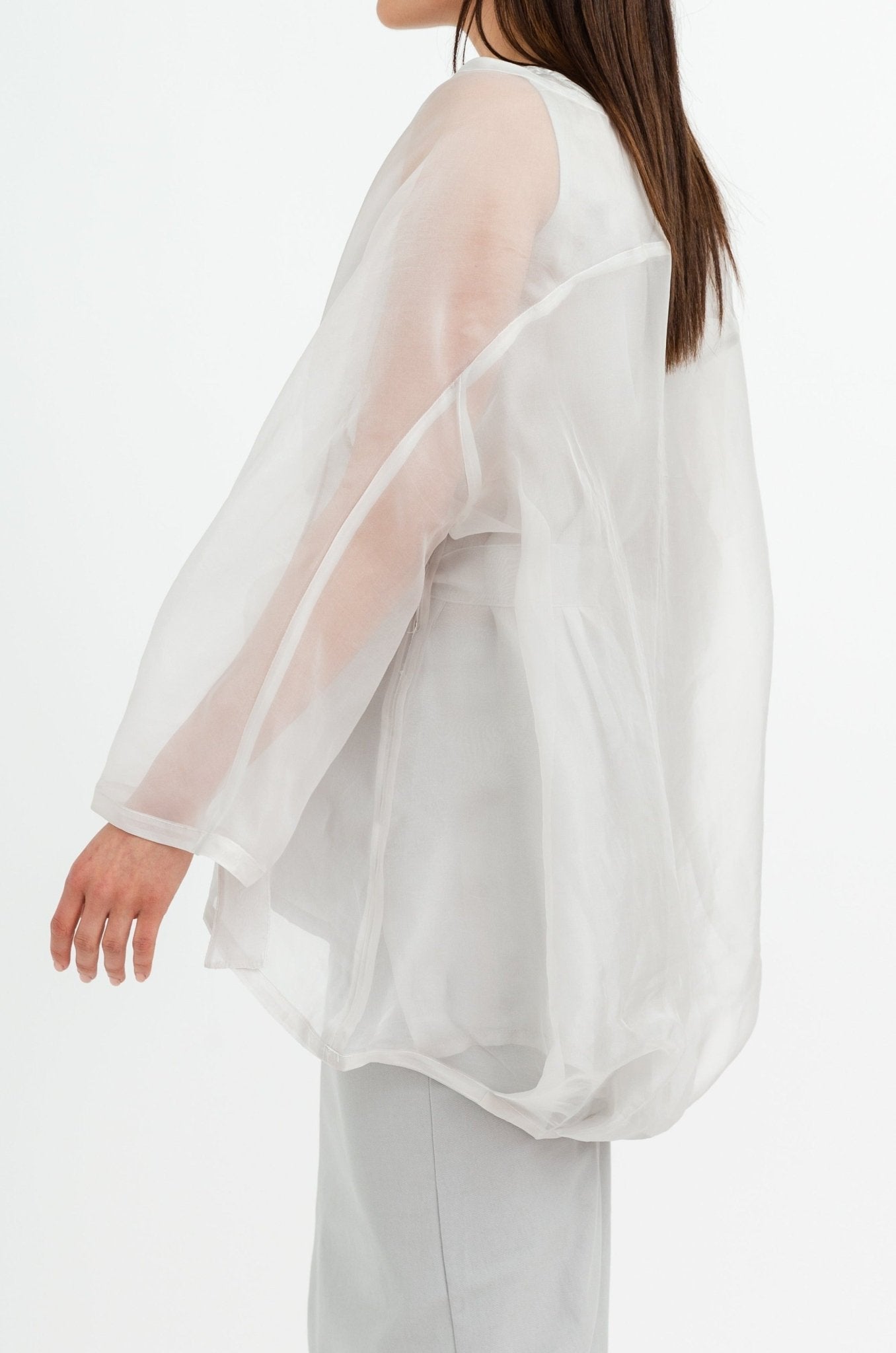 NIKKI COCOON BACK JACKET IN SILK ORGANZA - Jarbo