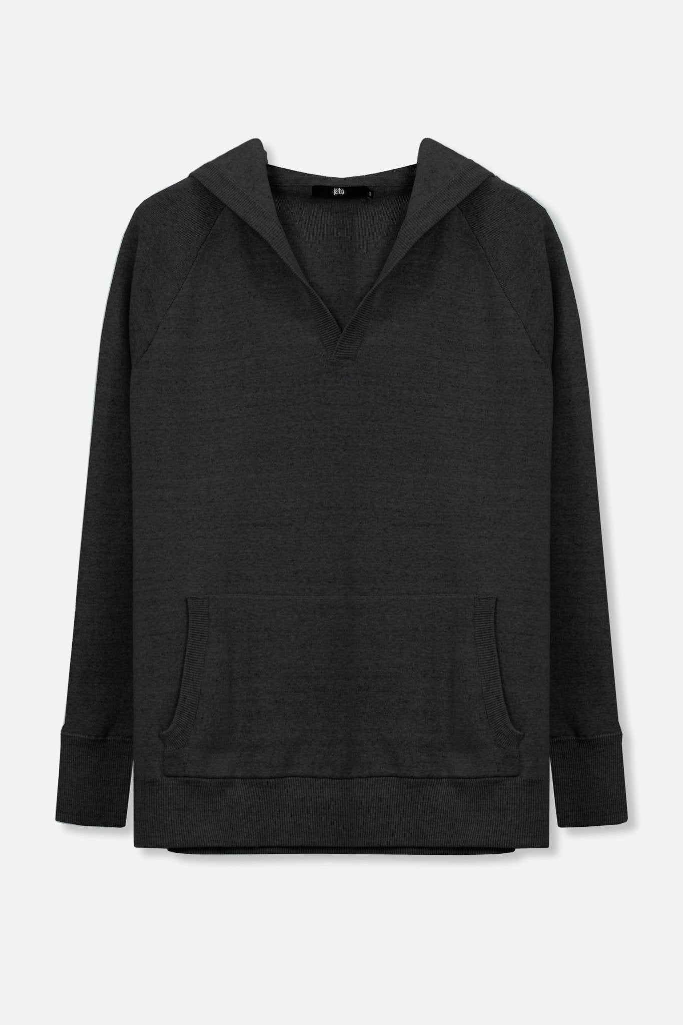 PADMA PULLOVER HOODIE IN DOUBLE KNIT HEATHER PIMA COTTON WITH STRETCH - Jarbo
