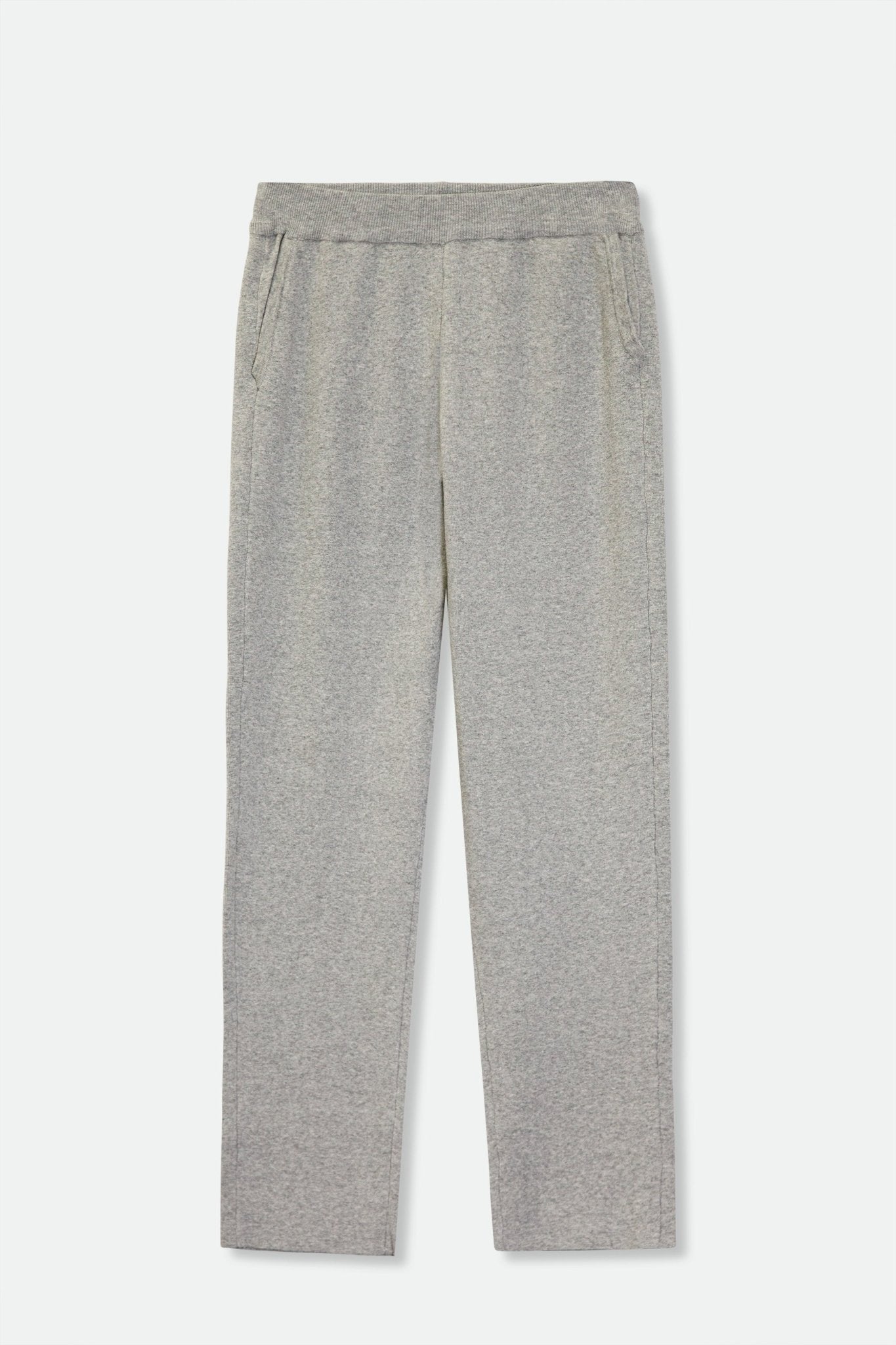 PAIGE PANT IN DOUBLE KNIT HEATHERED PIMA COTTON IN ICE GREY HEATHER - Jarbo