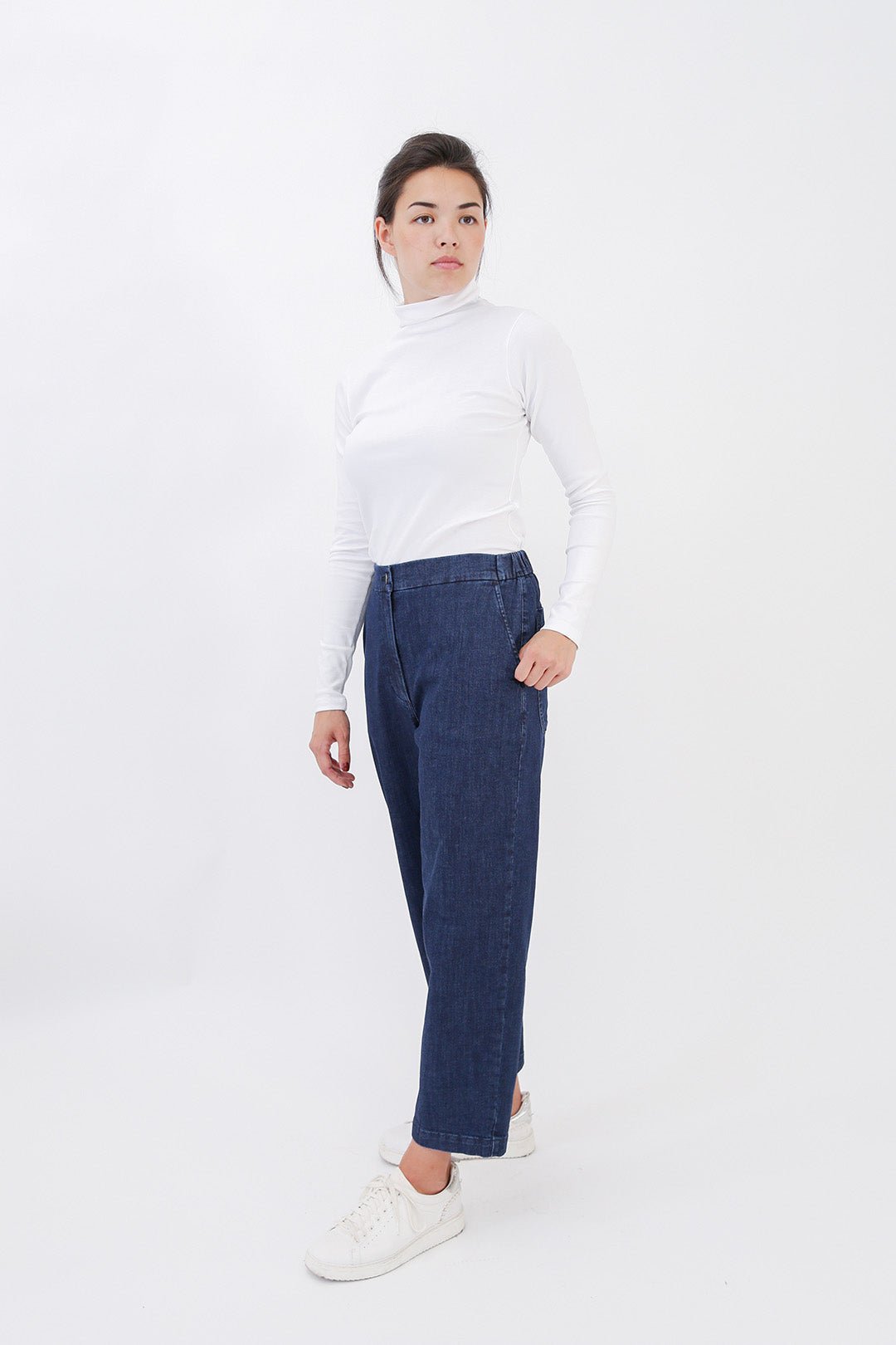 Paloma Denim Trouser in Organic Italian Cotton Stretch - Jarbo