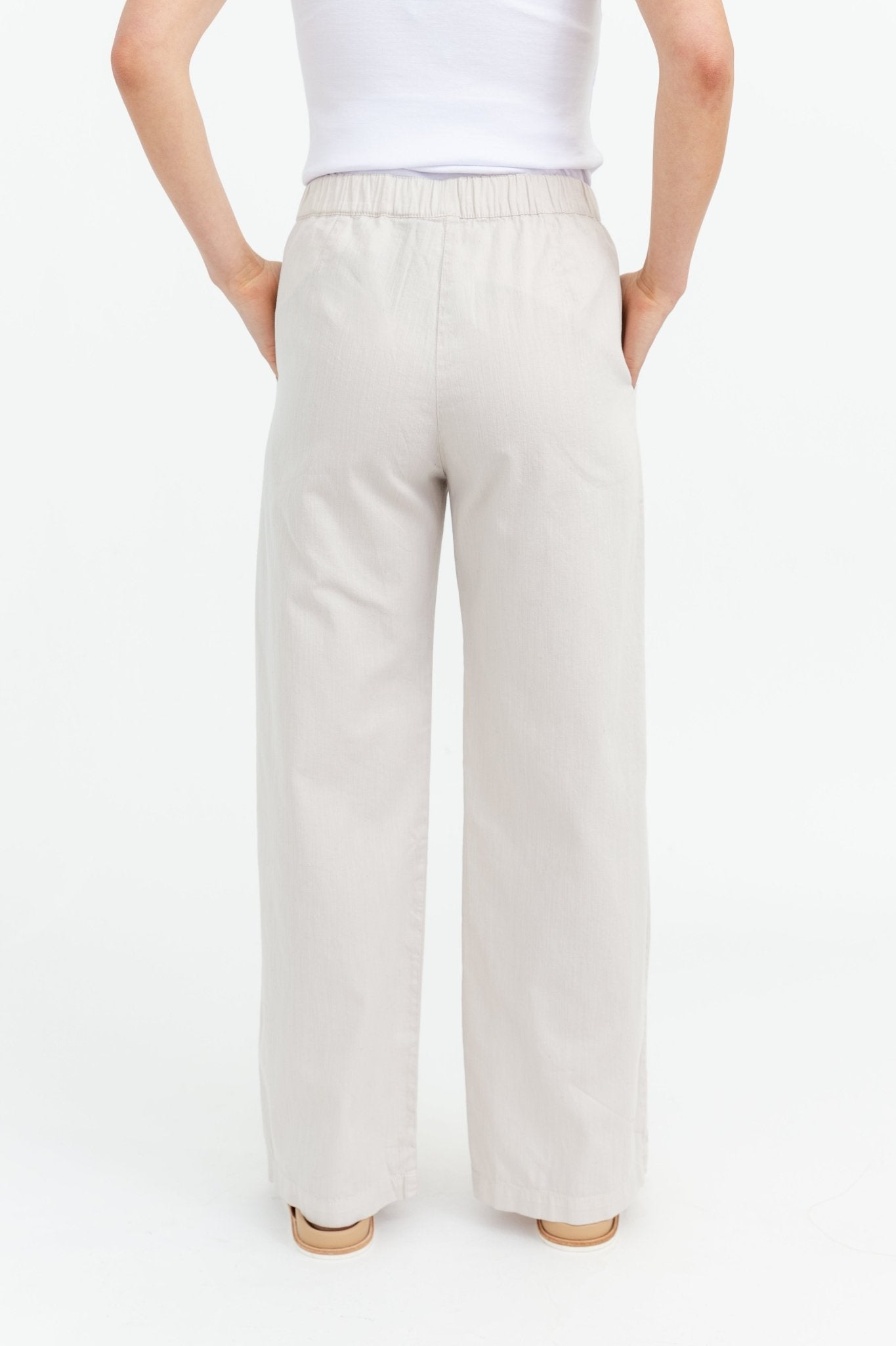 PARA WIDE LEG PANT IN SOFT GARMENT DYED COTTON - Jarbo