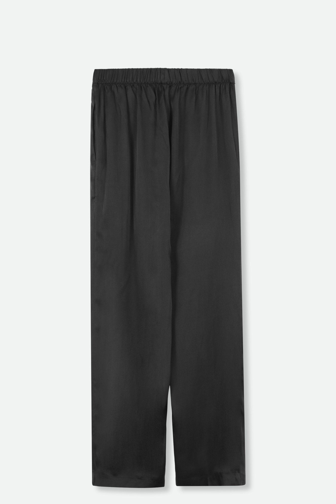 PAZ SILK TWILL NARROW LEG PANT IN BLACK - Jarbo