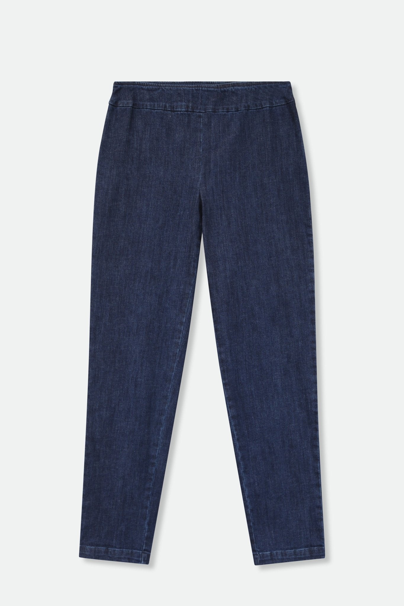 Perth Side-Zip Pull On Pant in Organic Italian Denim Stretch - Jarbo